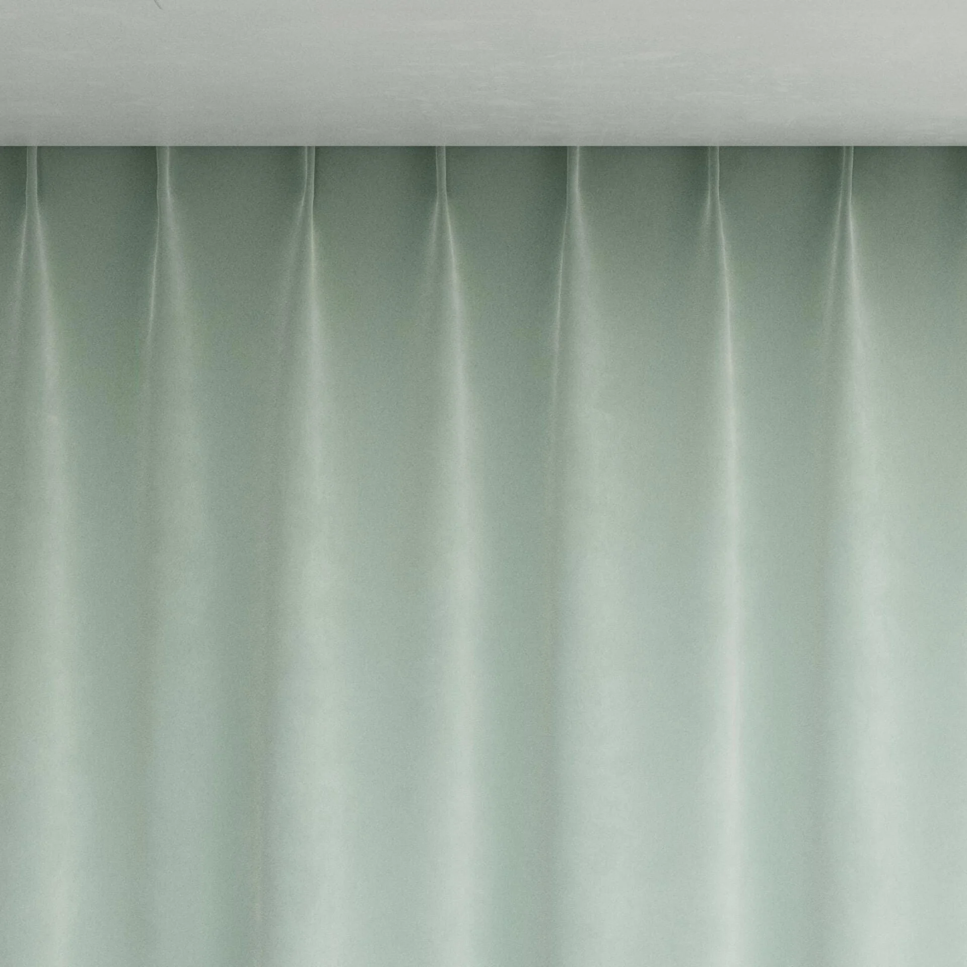 Top view of Lux Velvet Duckegg 8820, pinch pleat