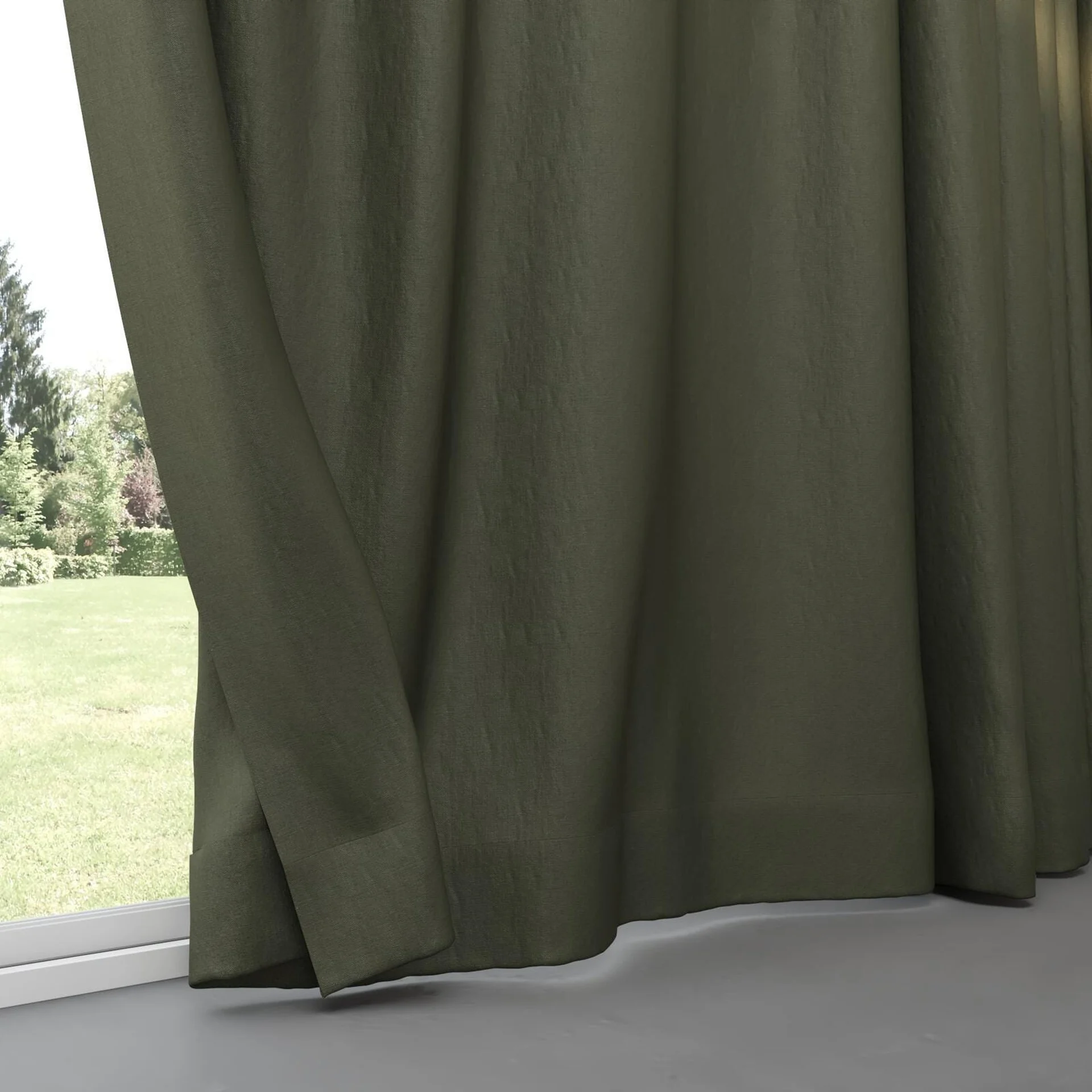 Bottom view of Eternal Forest, pinch pleat