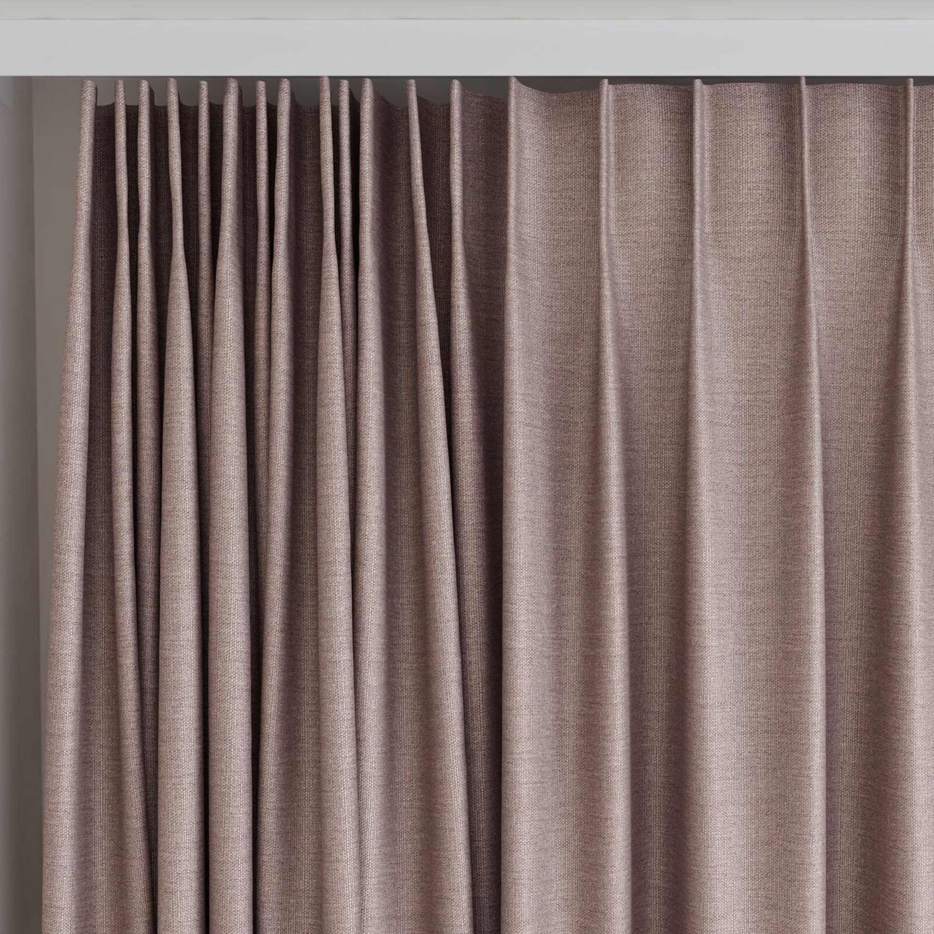 Top view of Linex Heather, on curtain rail