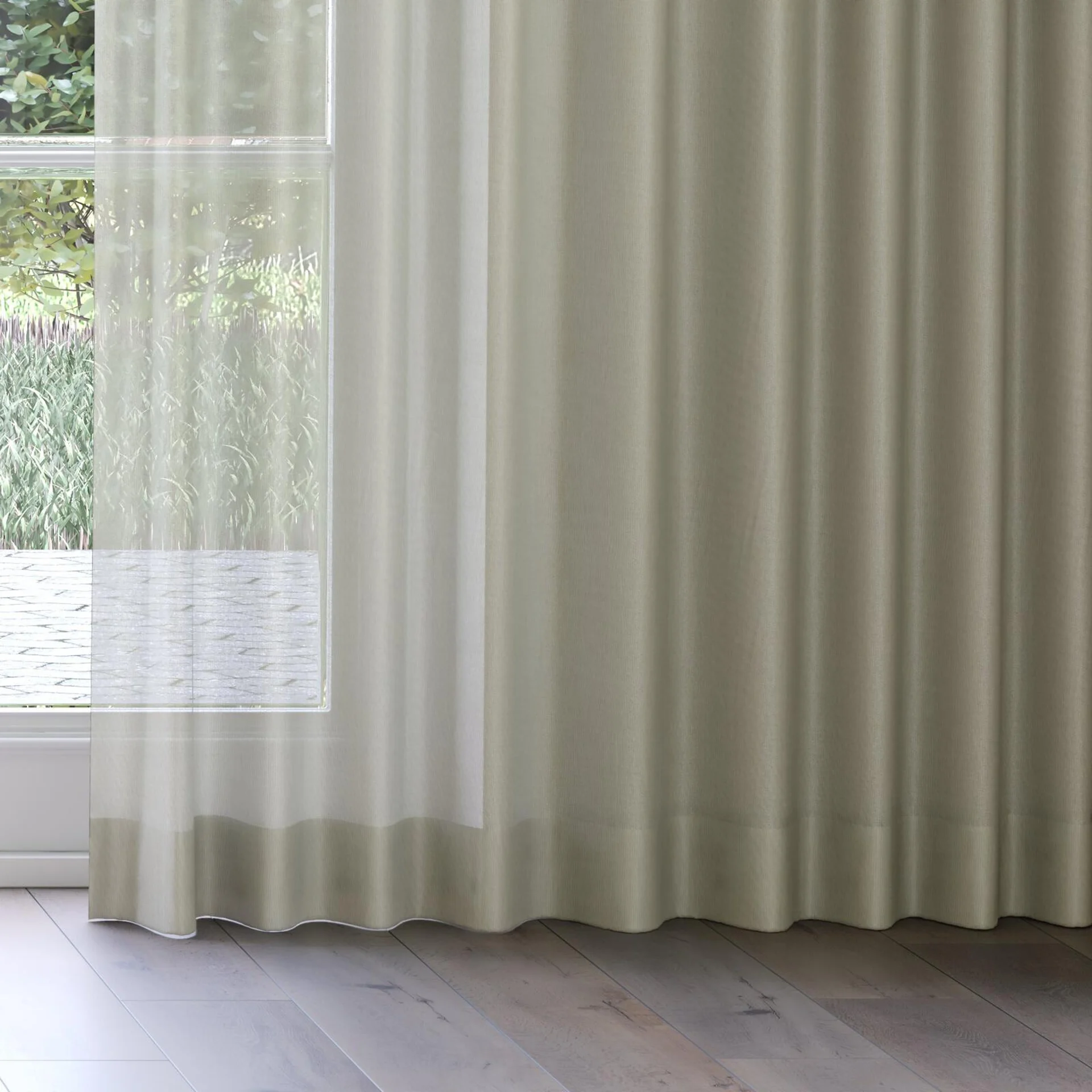 Bottom view of Jaba Linden, on curtain rail