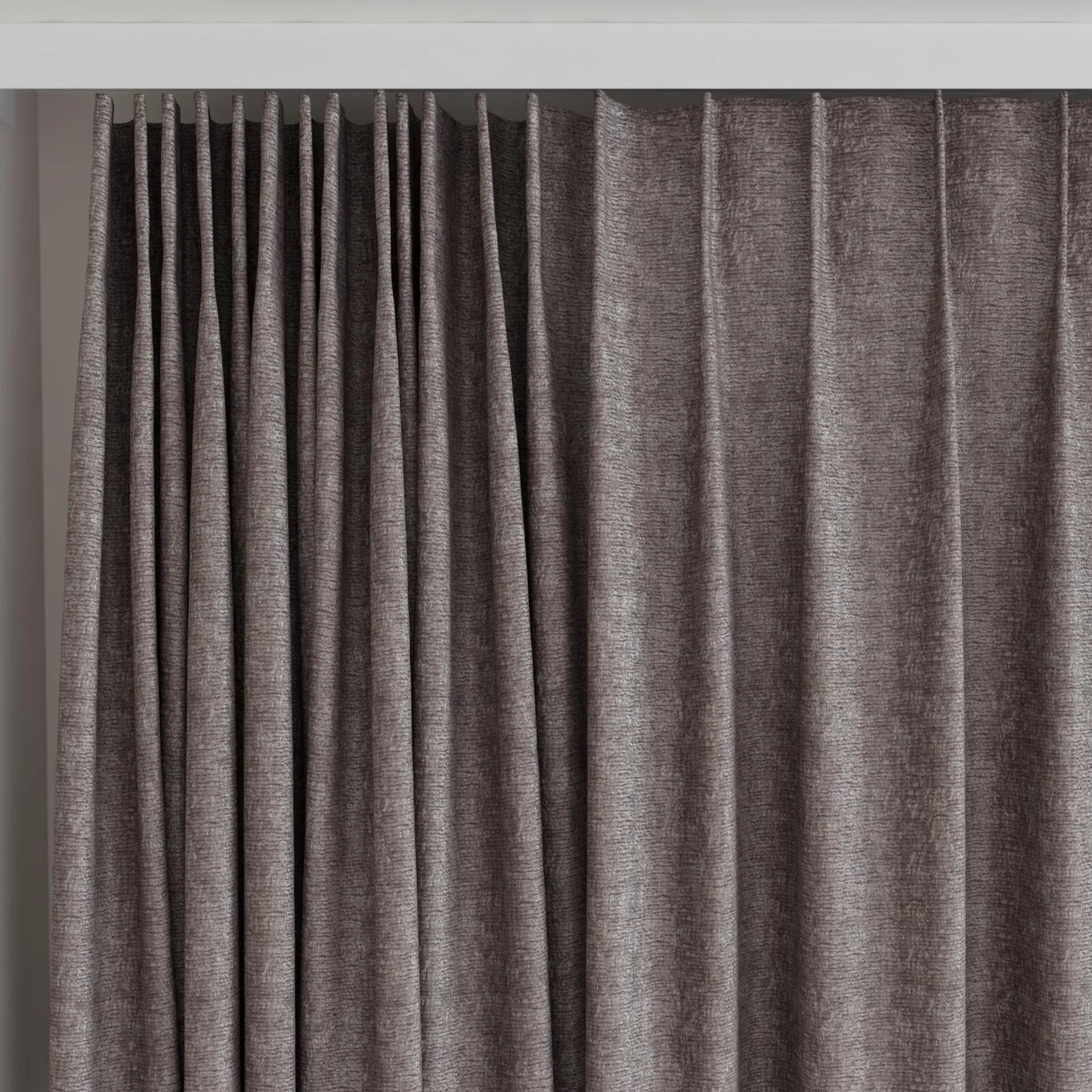 Top view of Monsieur Iron, on curtain rail