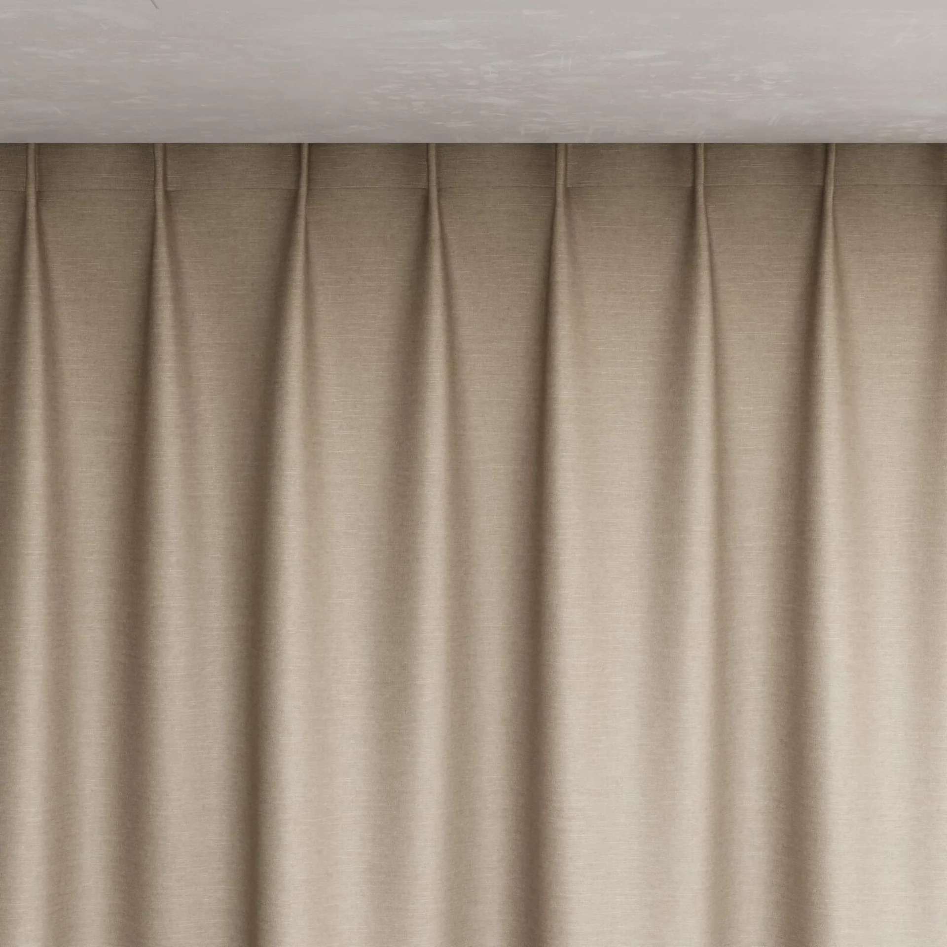 Top view of Provence Linen, pinch pleat