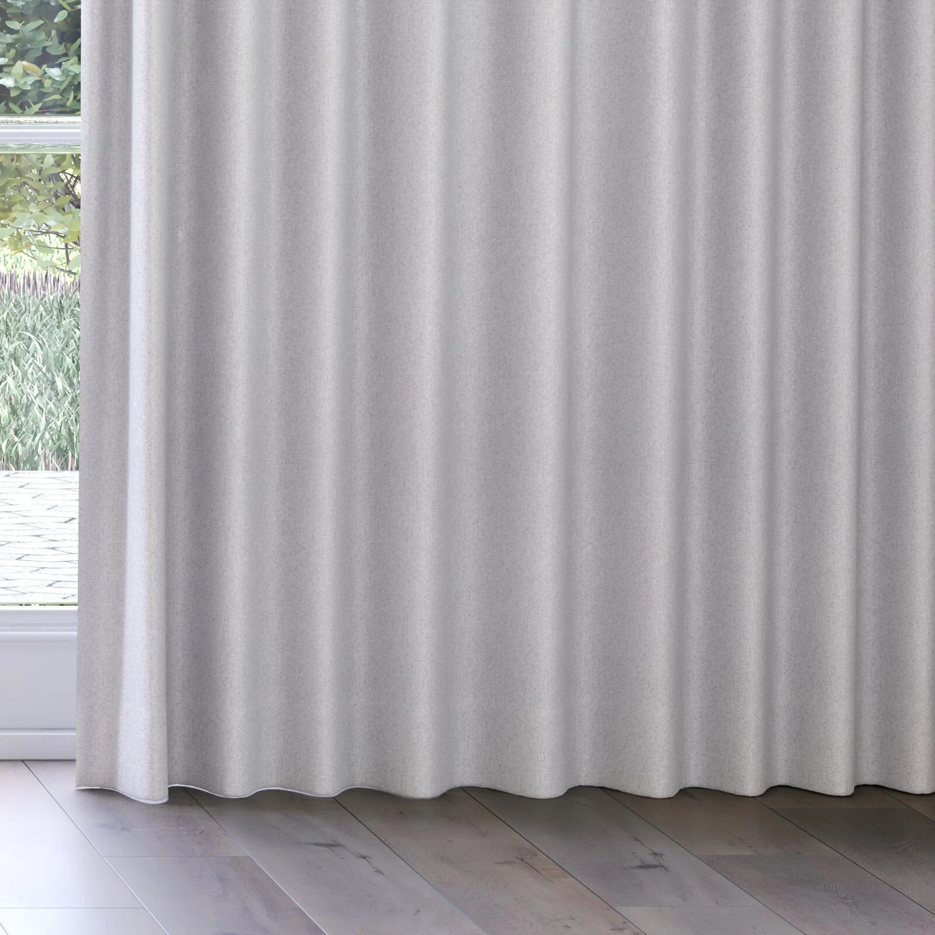 Bottom view of Liberate Stone, on curtain rail