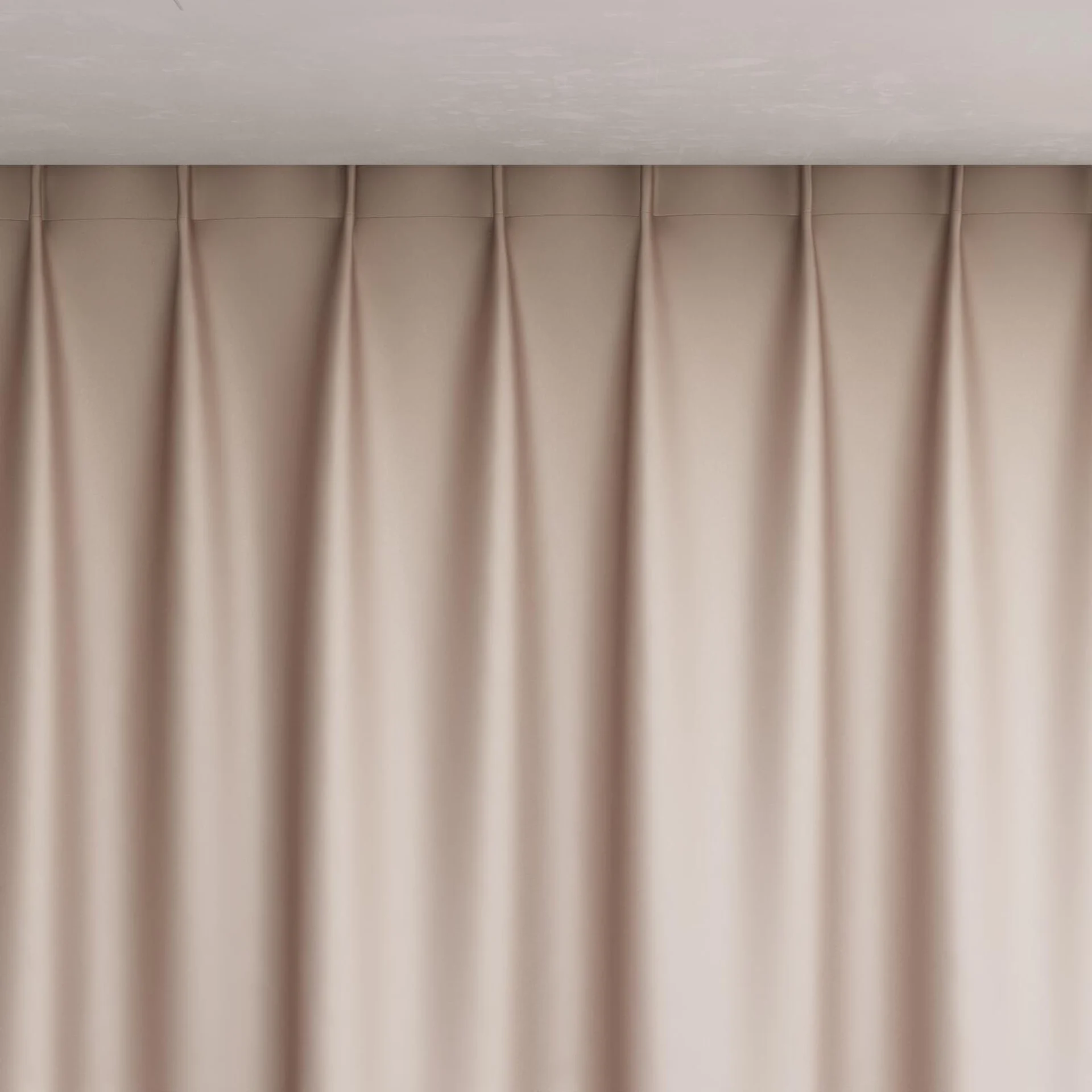 Top view of Sleek Blush, pinch pleat