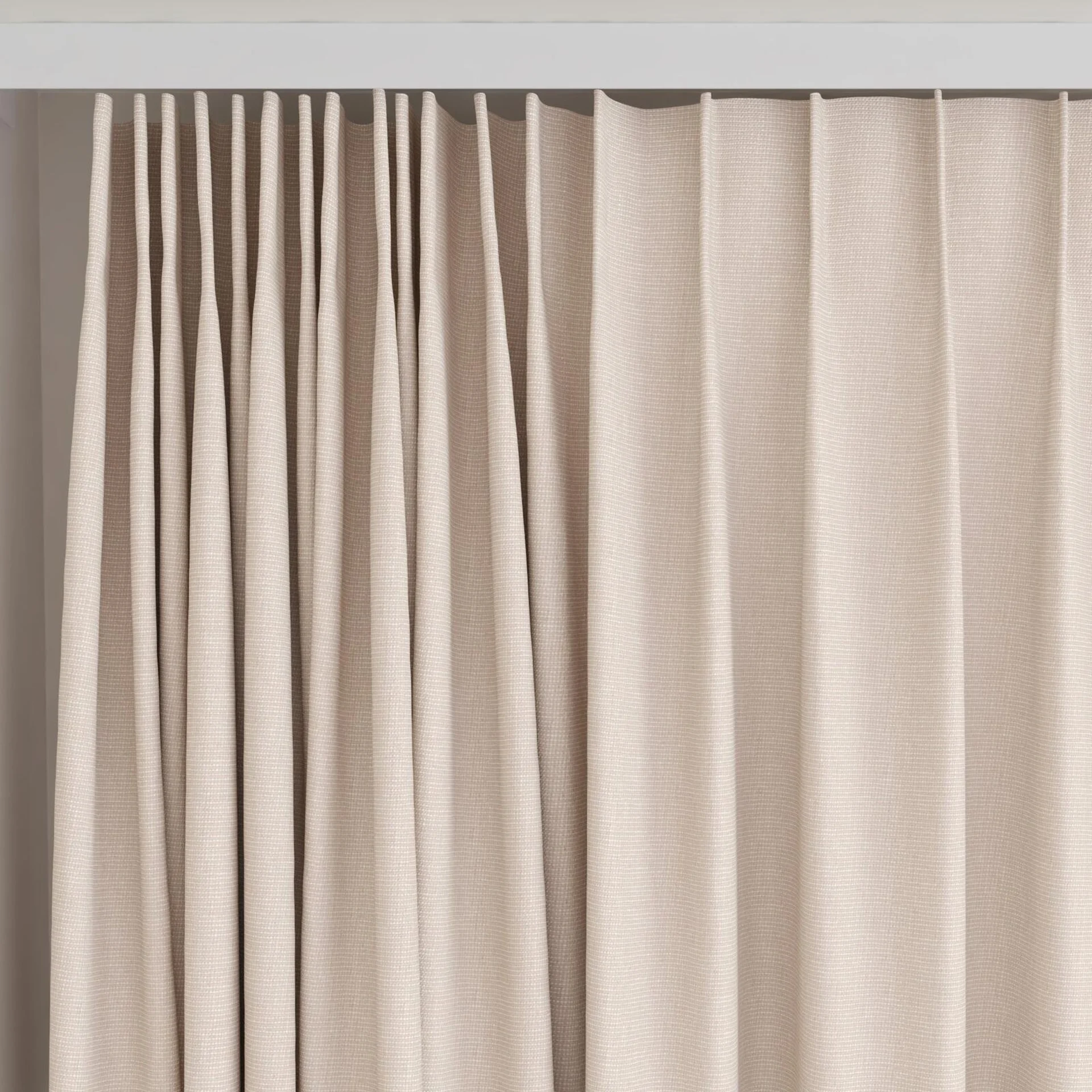 Top view of Yugen Yugen Powder, on curtain rail