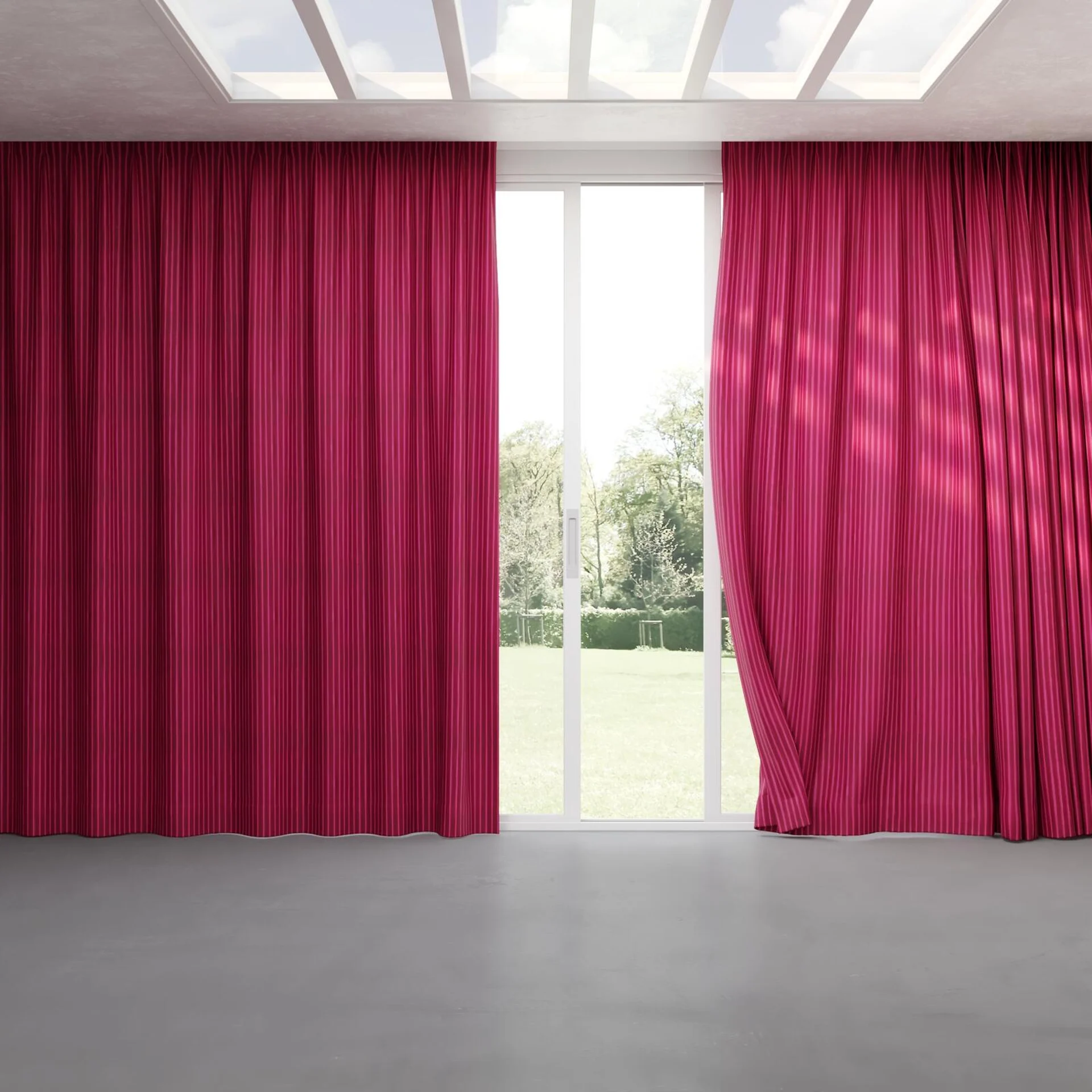 Full view of Cordial Passion, pinch pleat