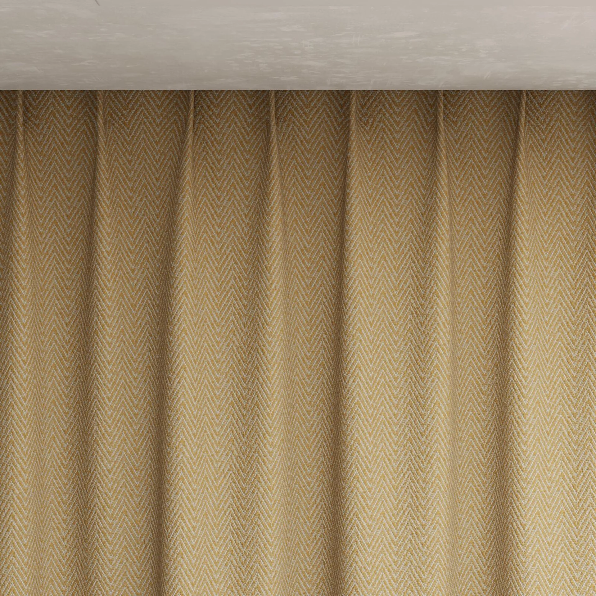 Top view of Saiph Ocre, pinch pleat