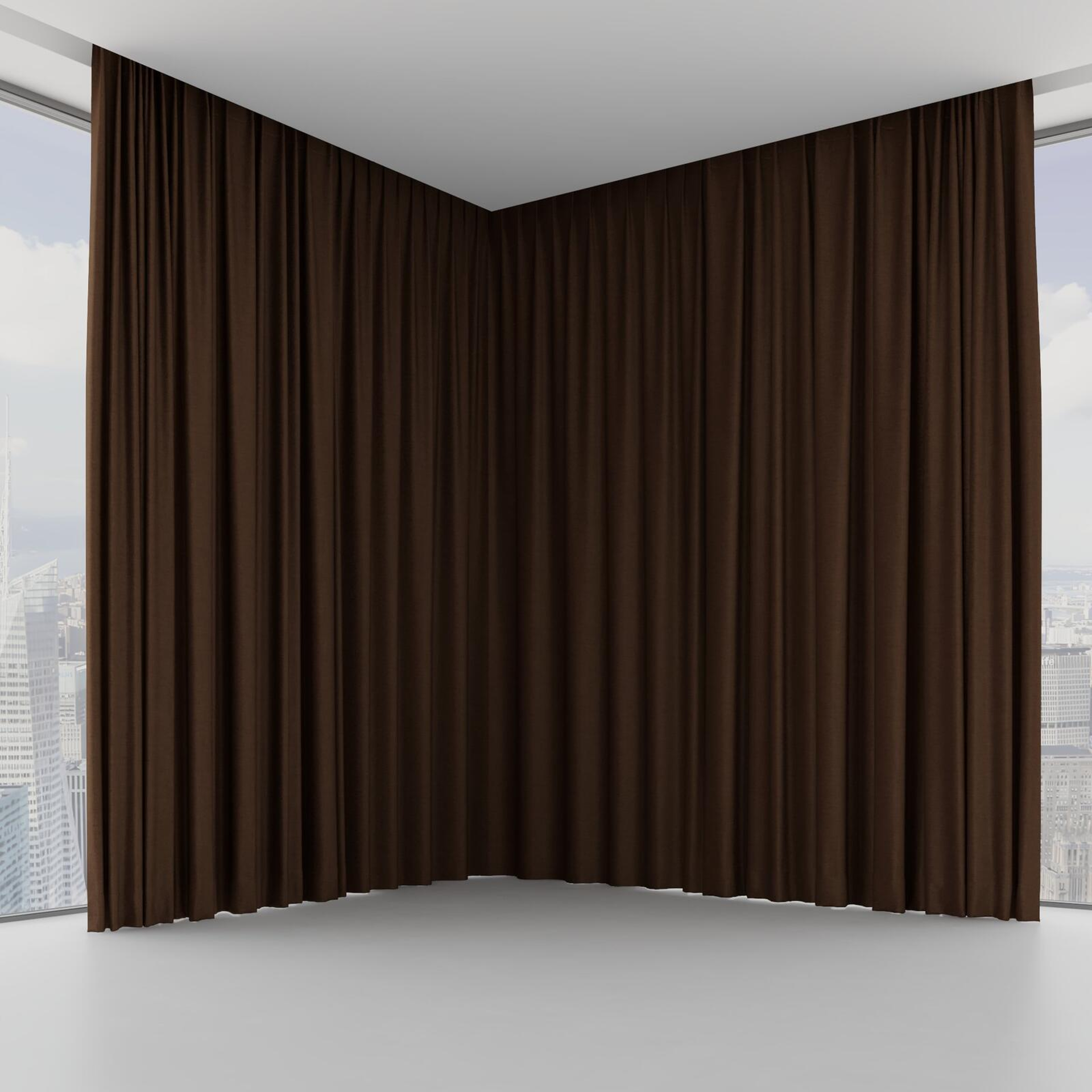 Front view of Drama Praline, on hidden rail