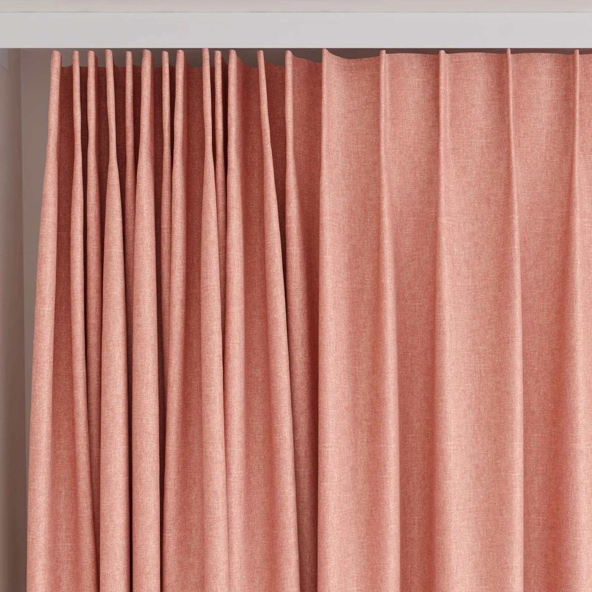 Top view of Hometown Brick, on curtain rail