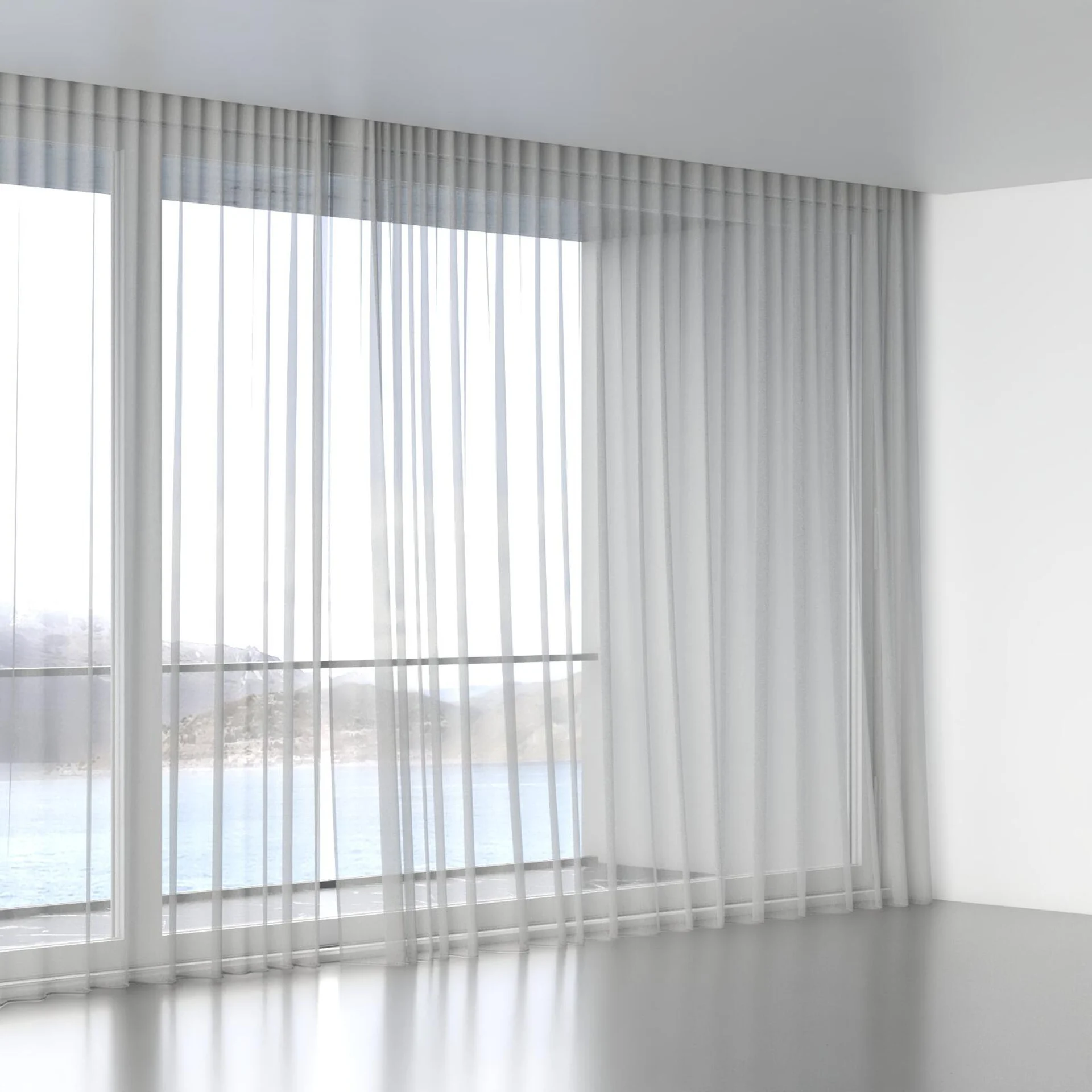 Full view of Distill Shadow, wave pleat