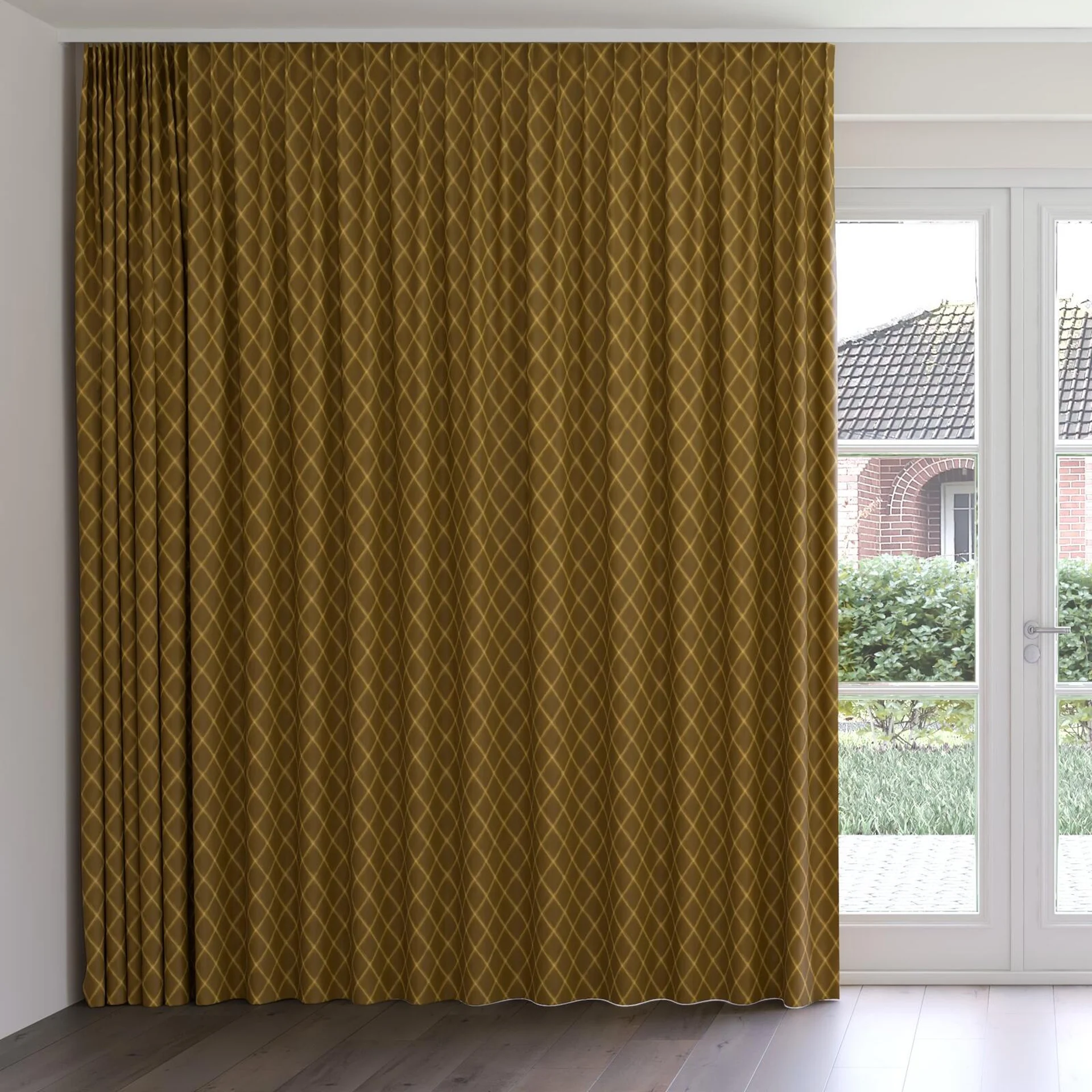Front view of Pantheon Gold, on curtain rail
