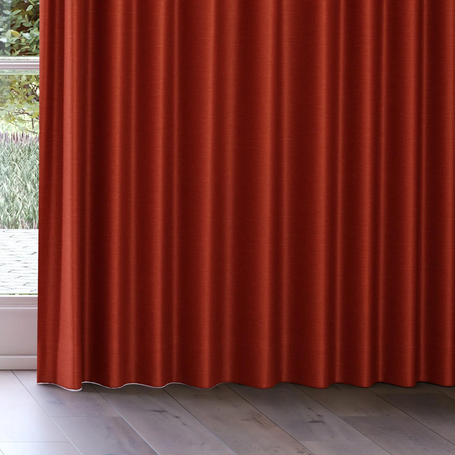 Bottom view of Provence Terra, on curtain rail