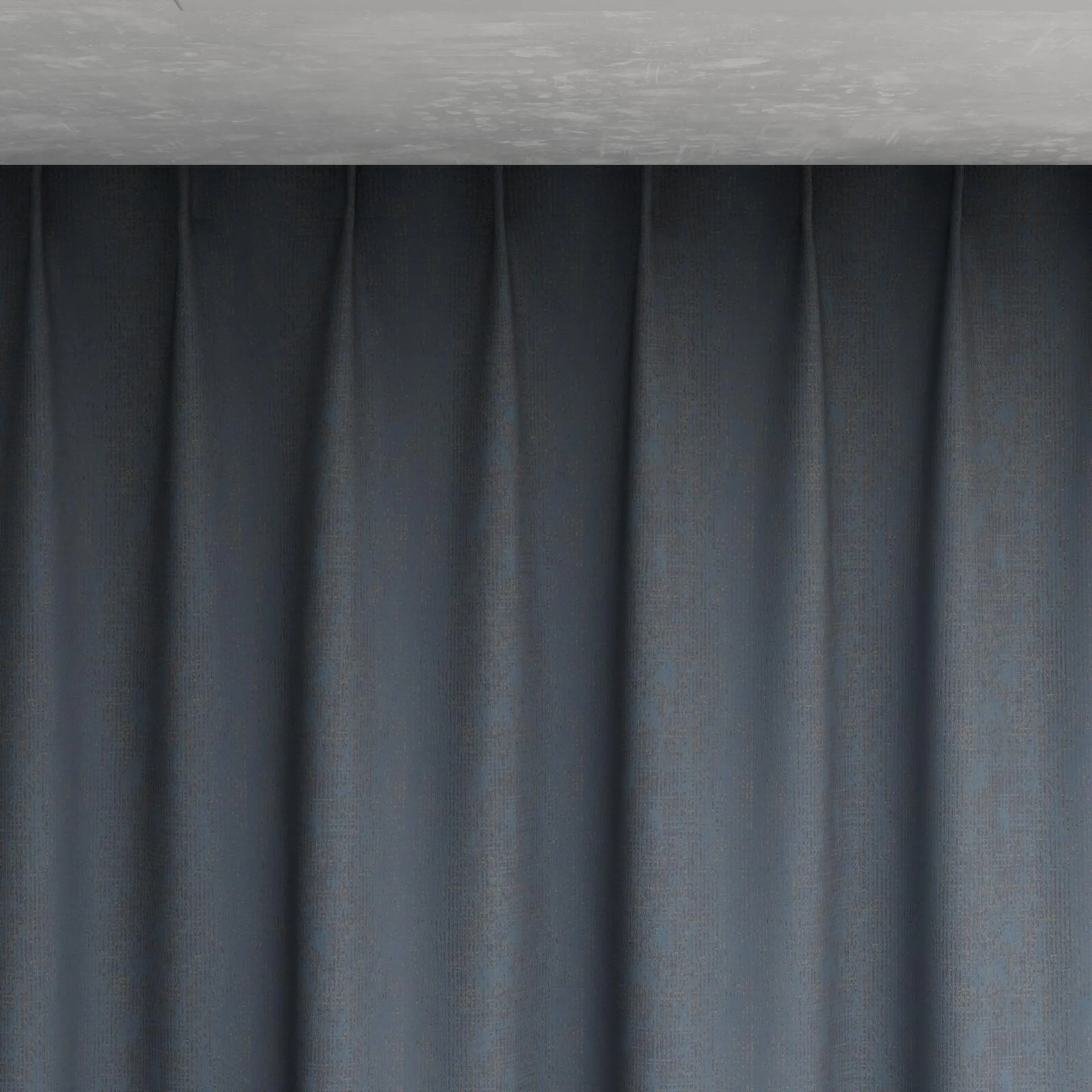 Top view of Aria Indigo, pinch pleat