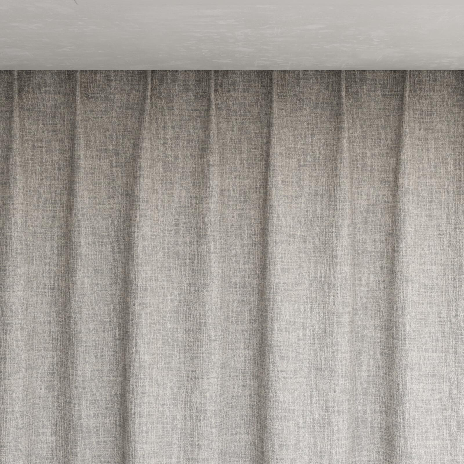 Top view of Earthwild Silver, pinch pleat