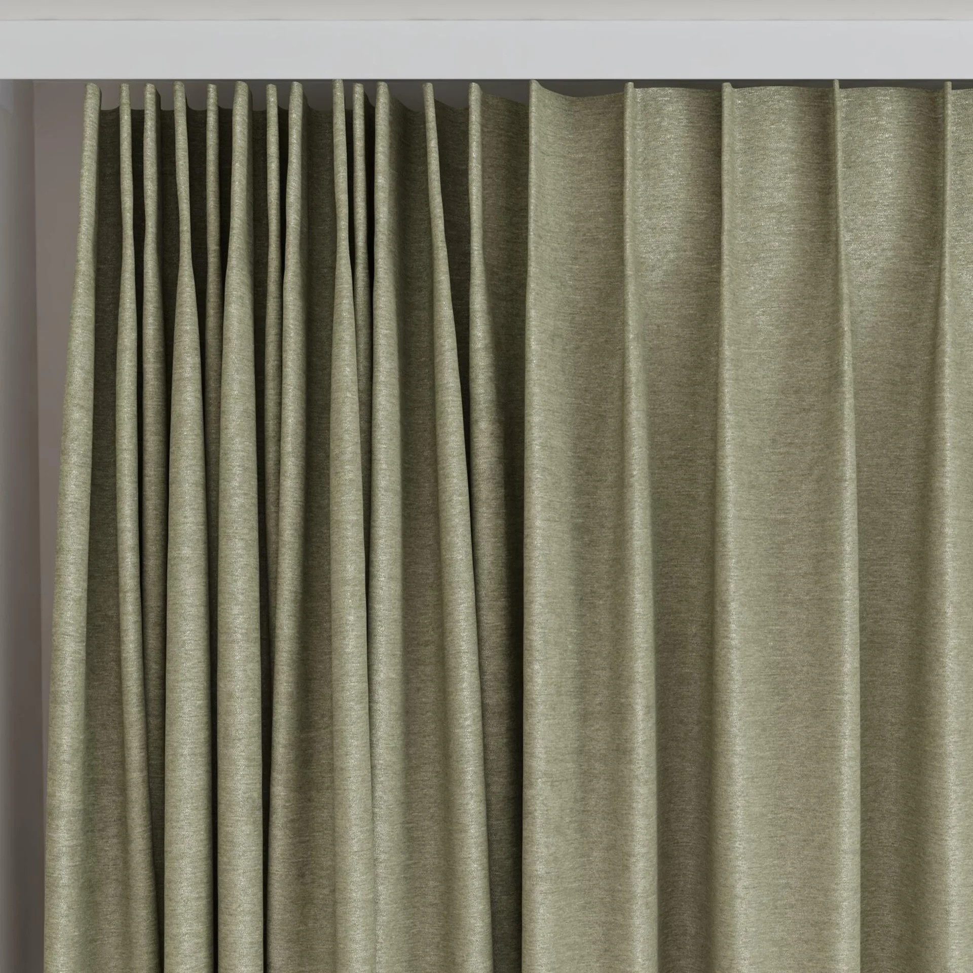 Top view of Lambada Fern, on curtain rail