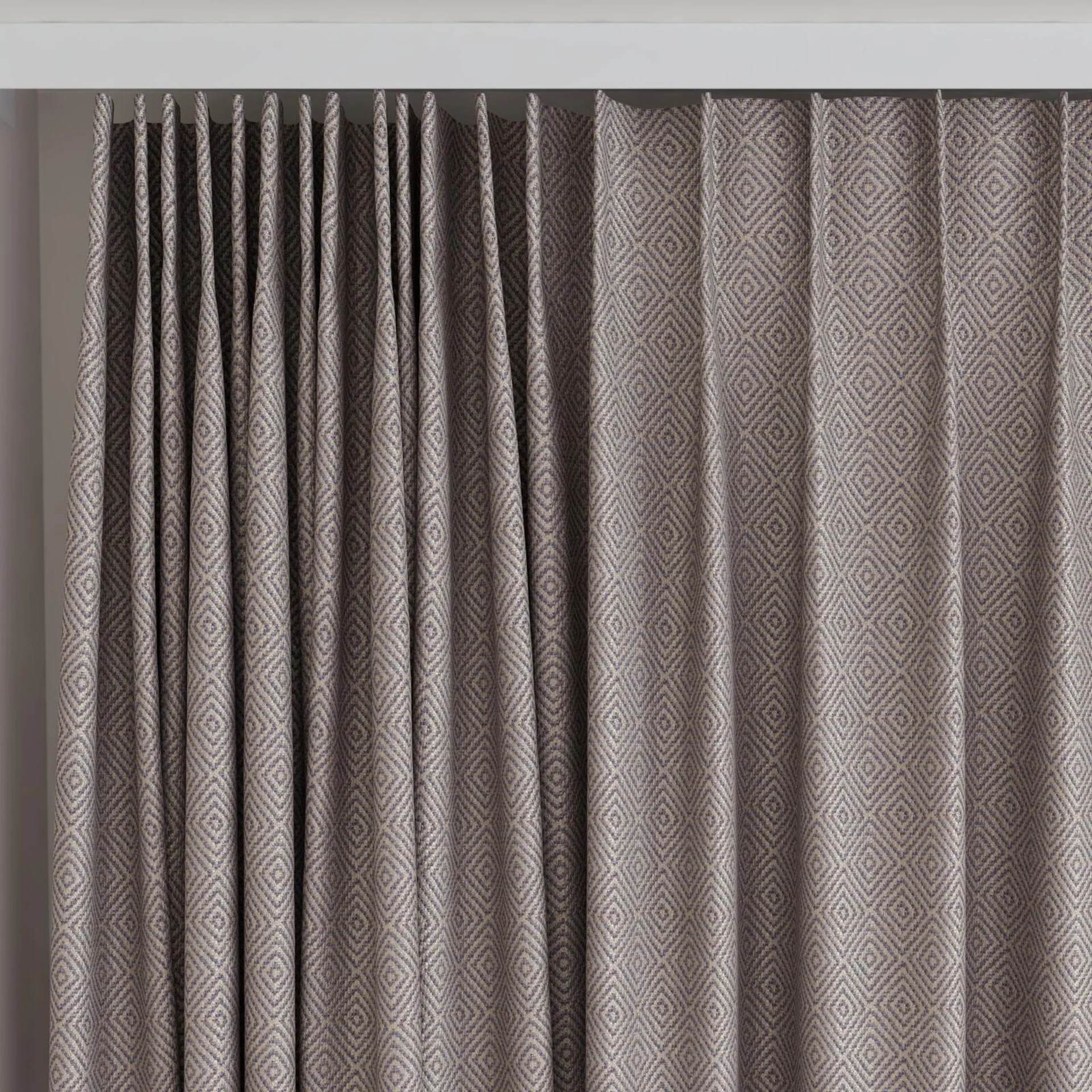 Top view of Hashtag Parma, on curtain rail