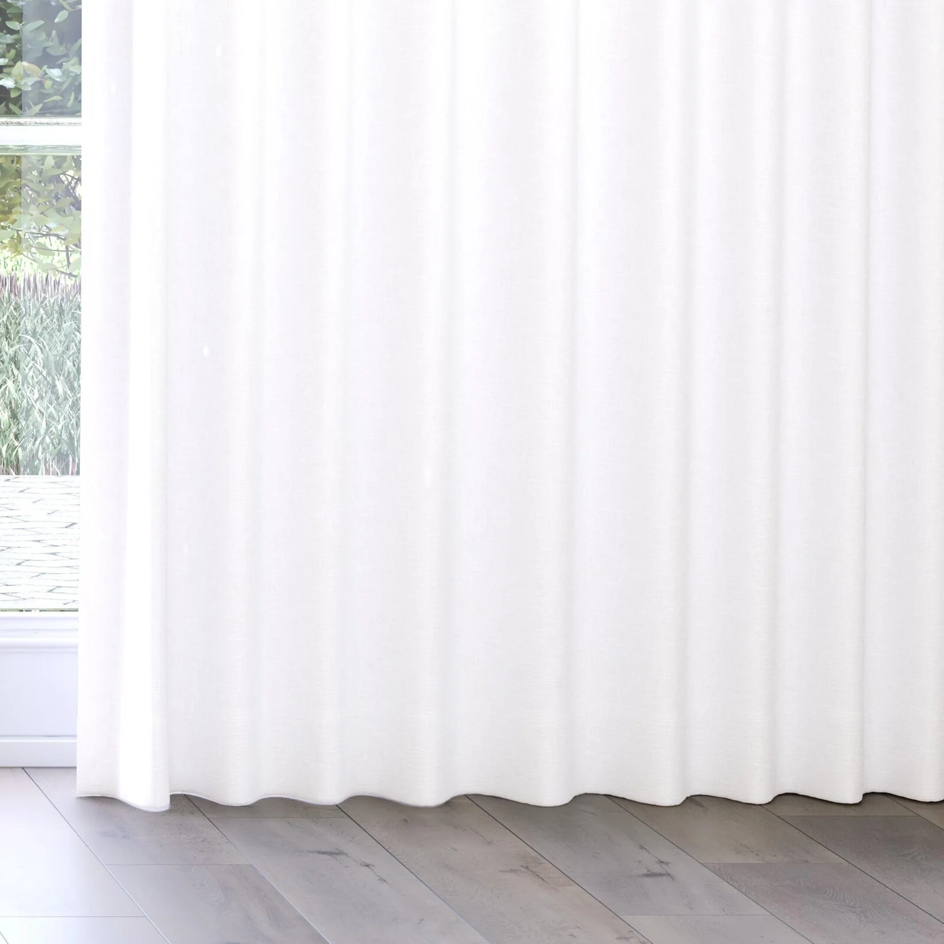 Bottom view of Artemis Snow, on curtain rail