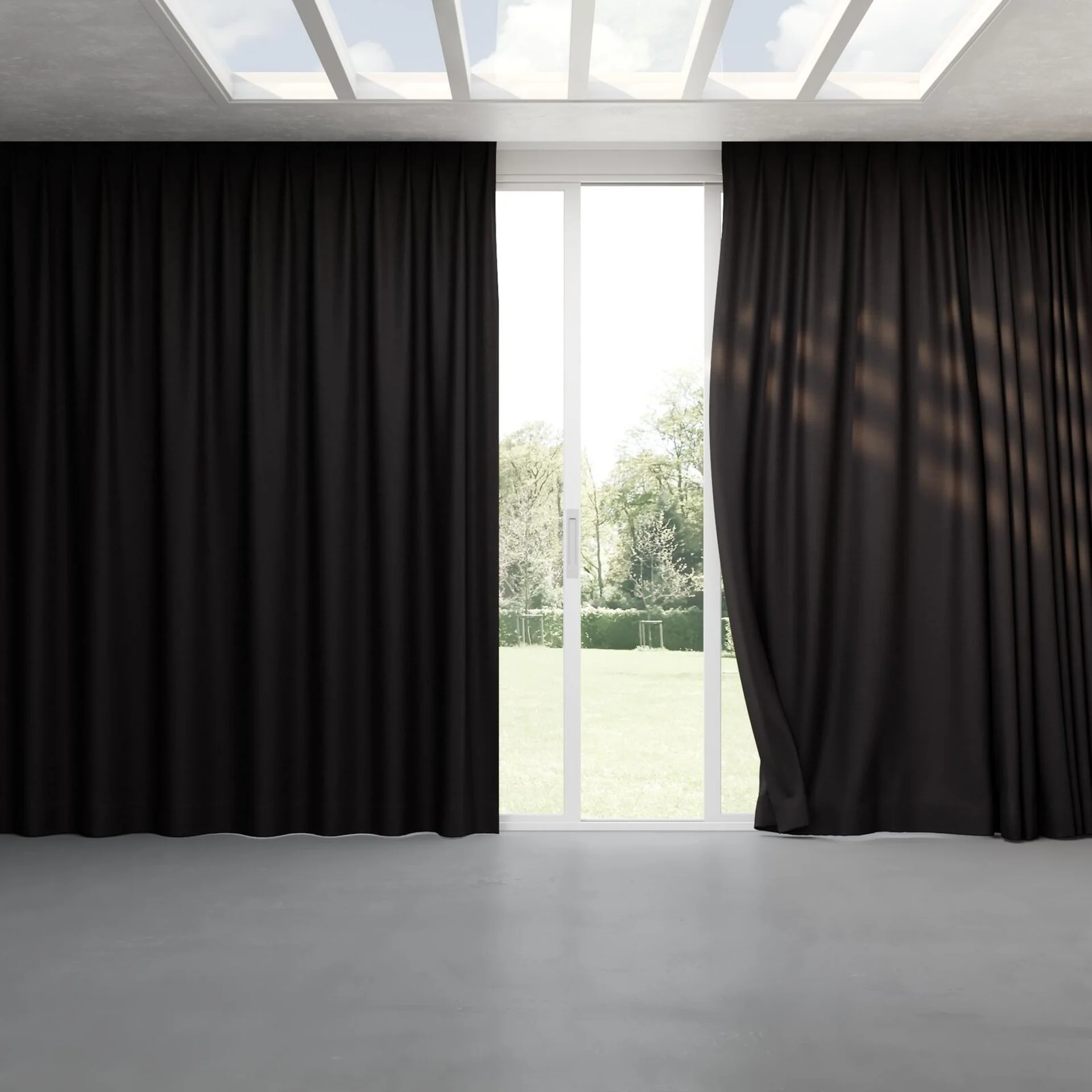 Full view of Linex Onyx, pinch pleat