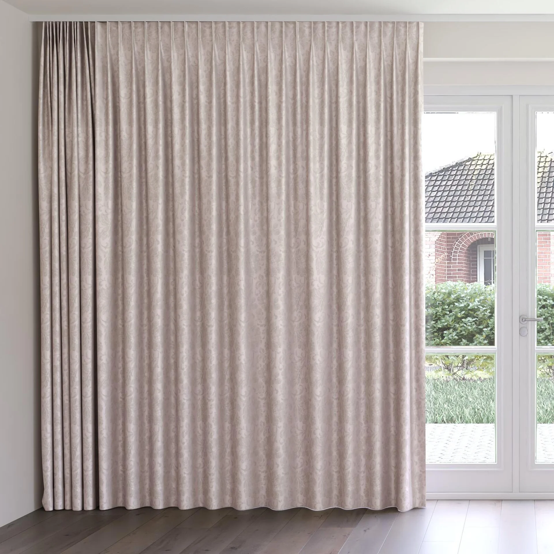 Front view of Florentine Boudoir, on curtain rail