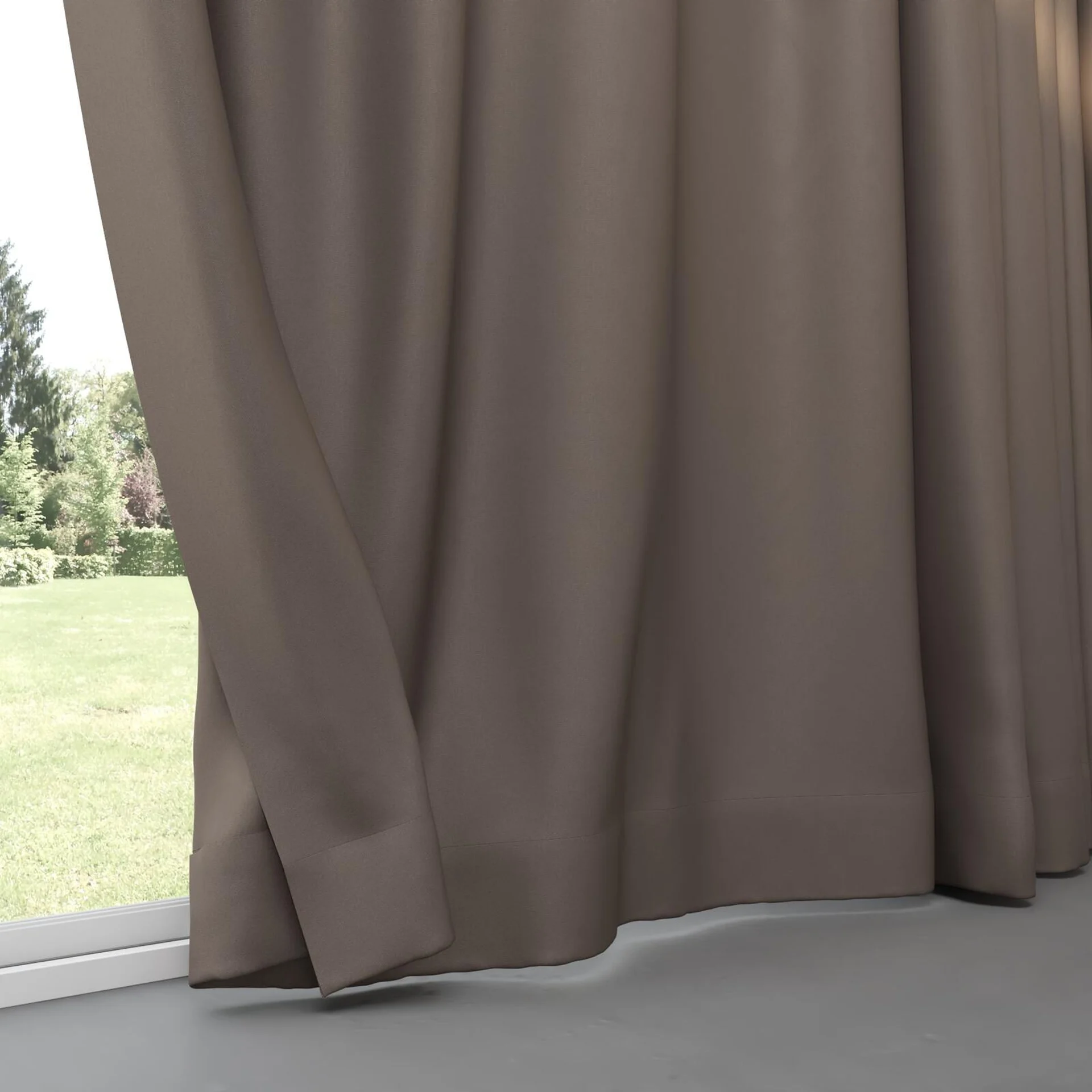 Bottom view of Woolskin Slate, pinch pleat