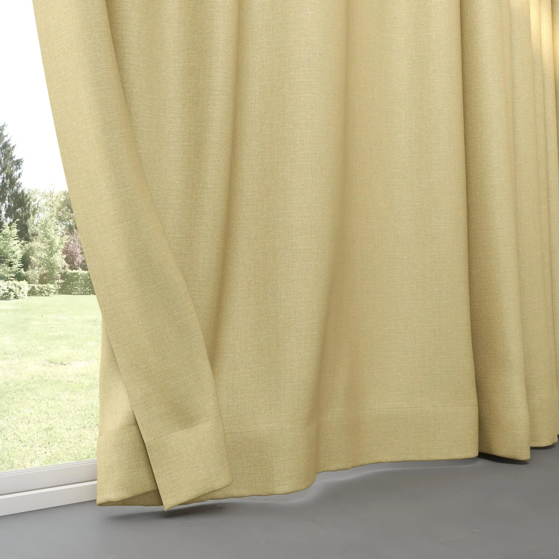 Bottom view of Gent Sun, pinch pleat