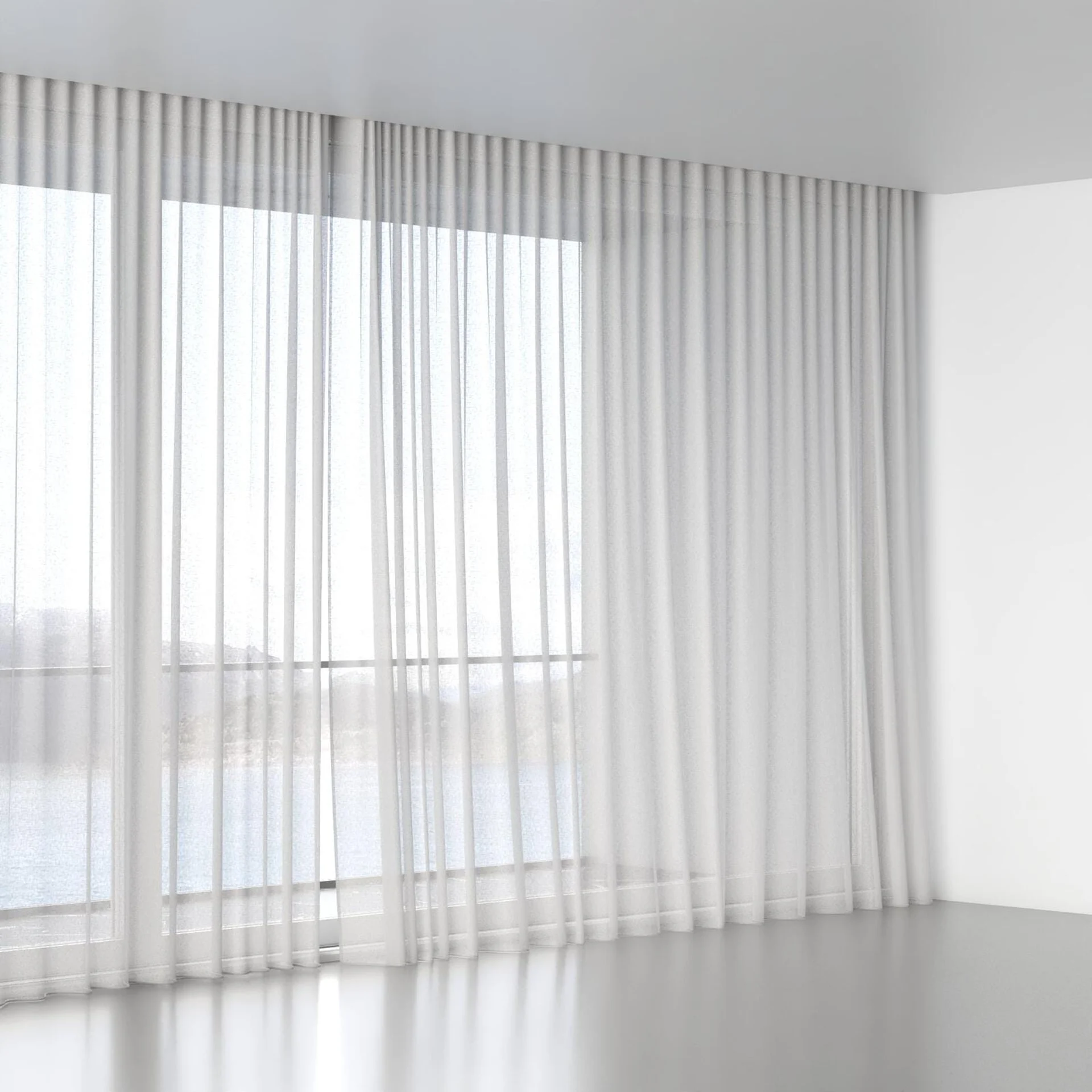 Full view of Laconia Air Ricepaper, wave pleat
