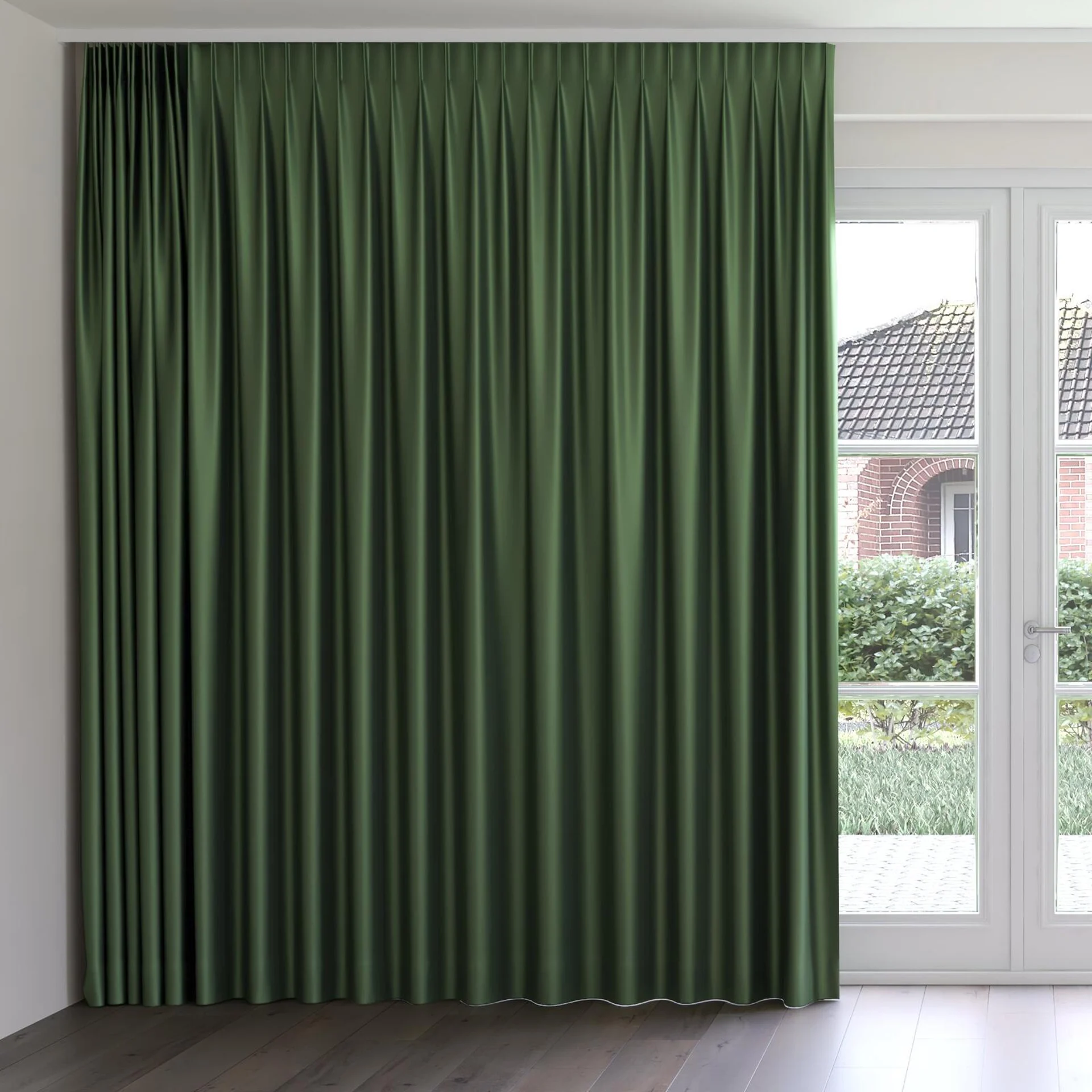 Front view of North Face Fern, on curtain rail
