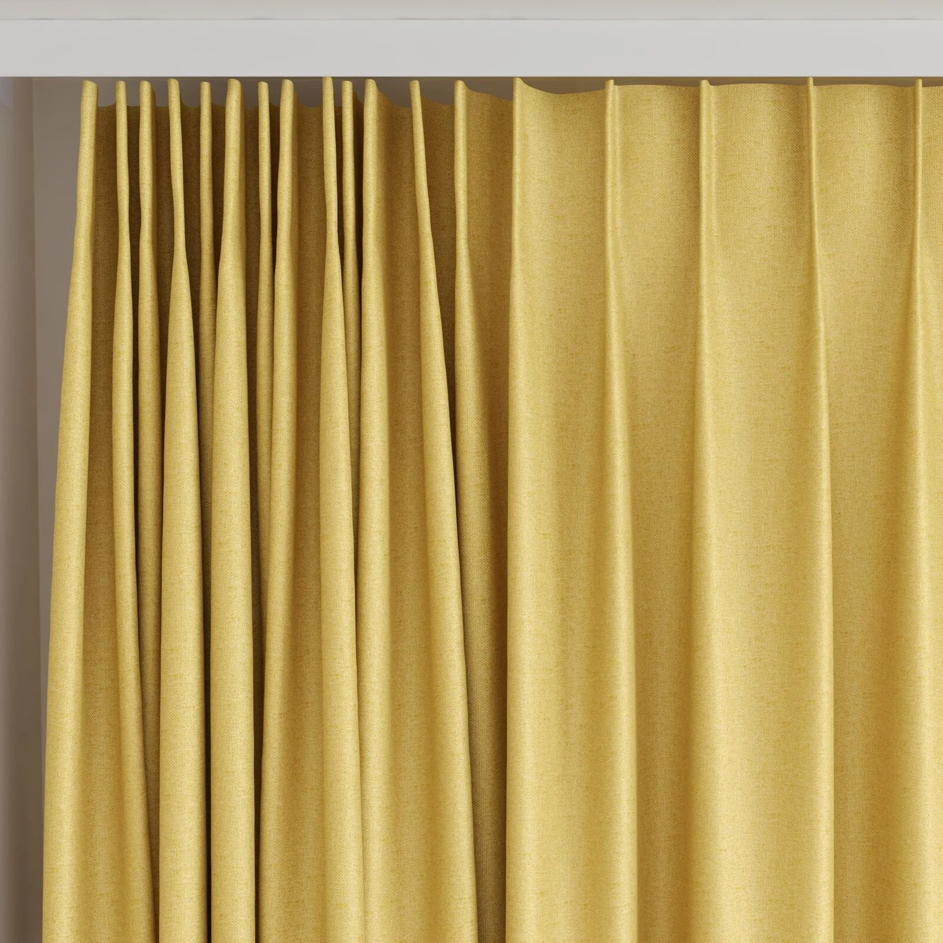 Top view of Grove Mimosa, on curtain rail