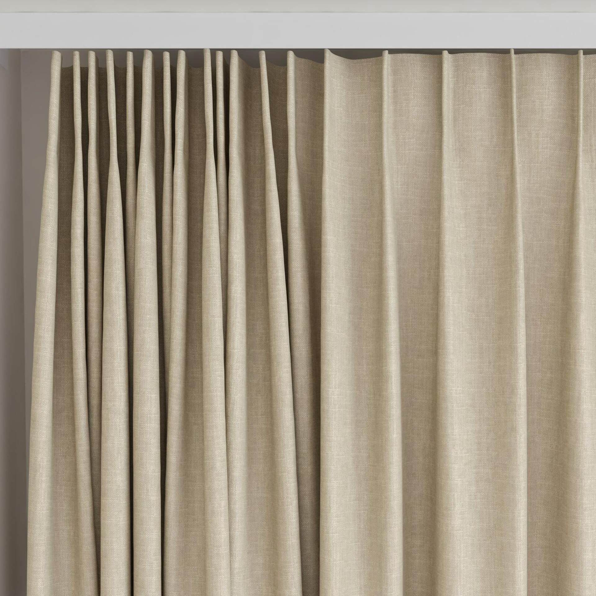 Top view of Rover Seagrass, on curtain rail