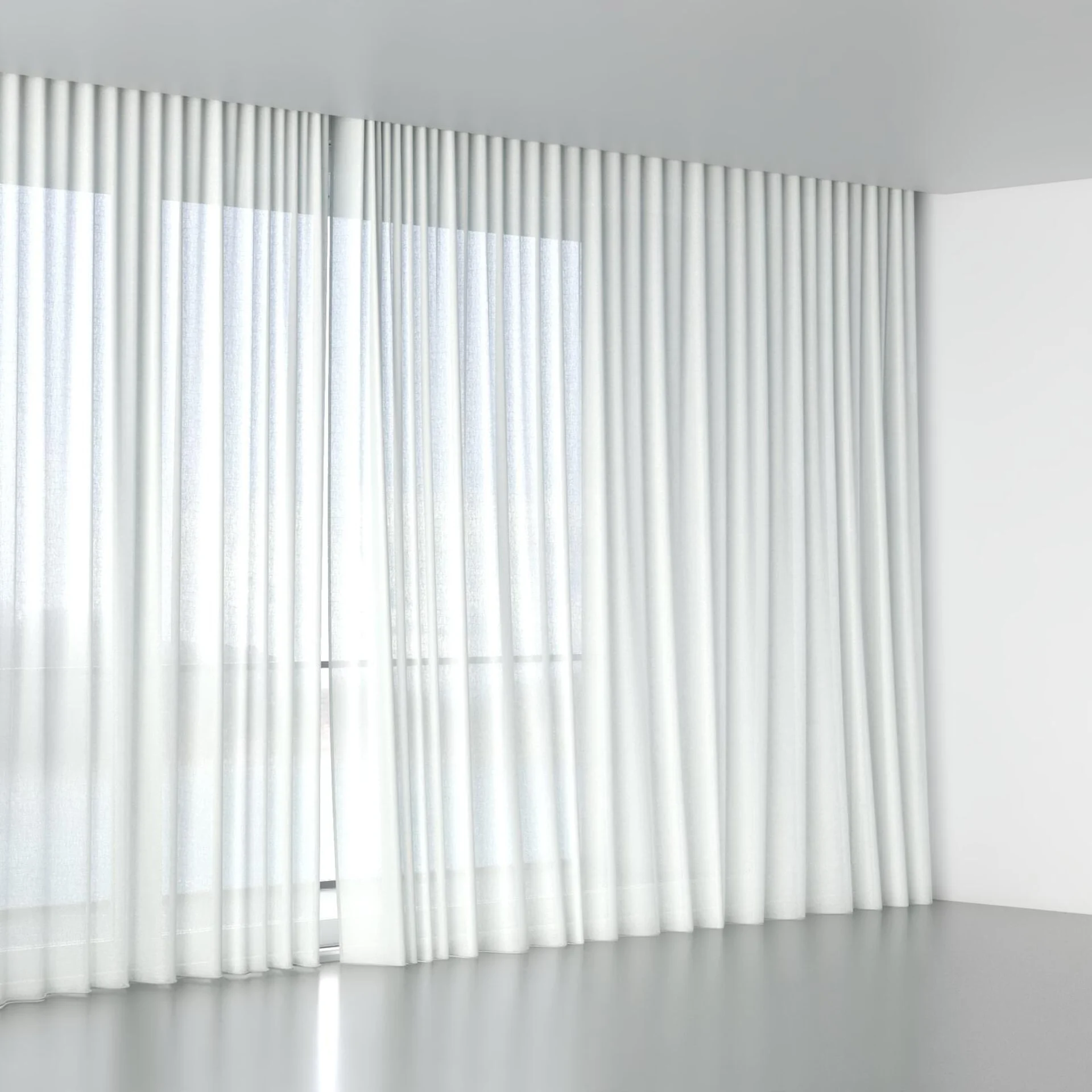 Full view of Pure Swan, wave pleat