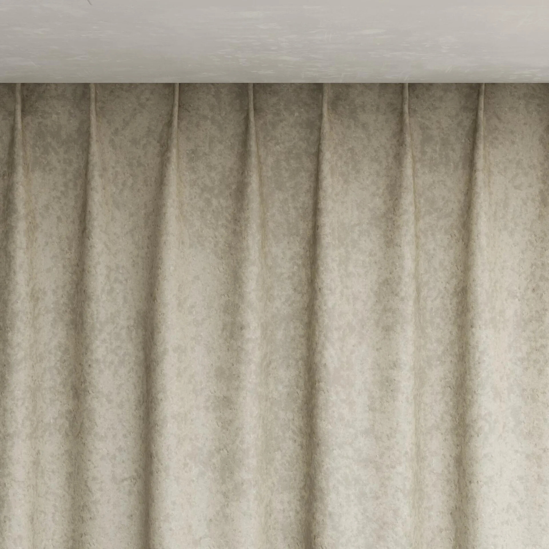 Top view of Opera Silver, pinch pleat