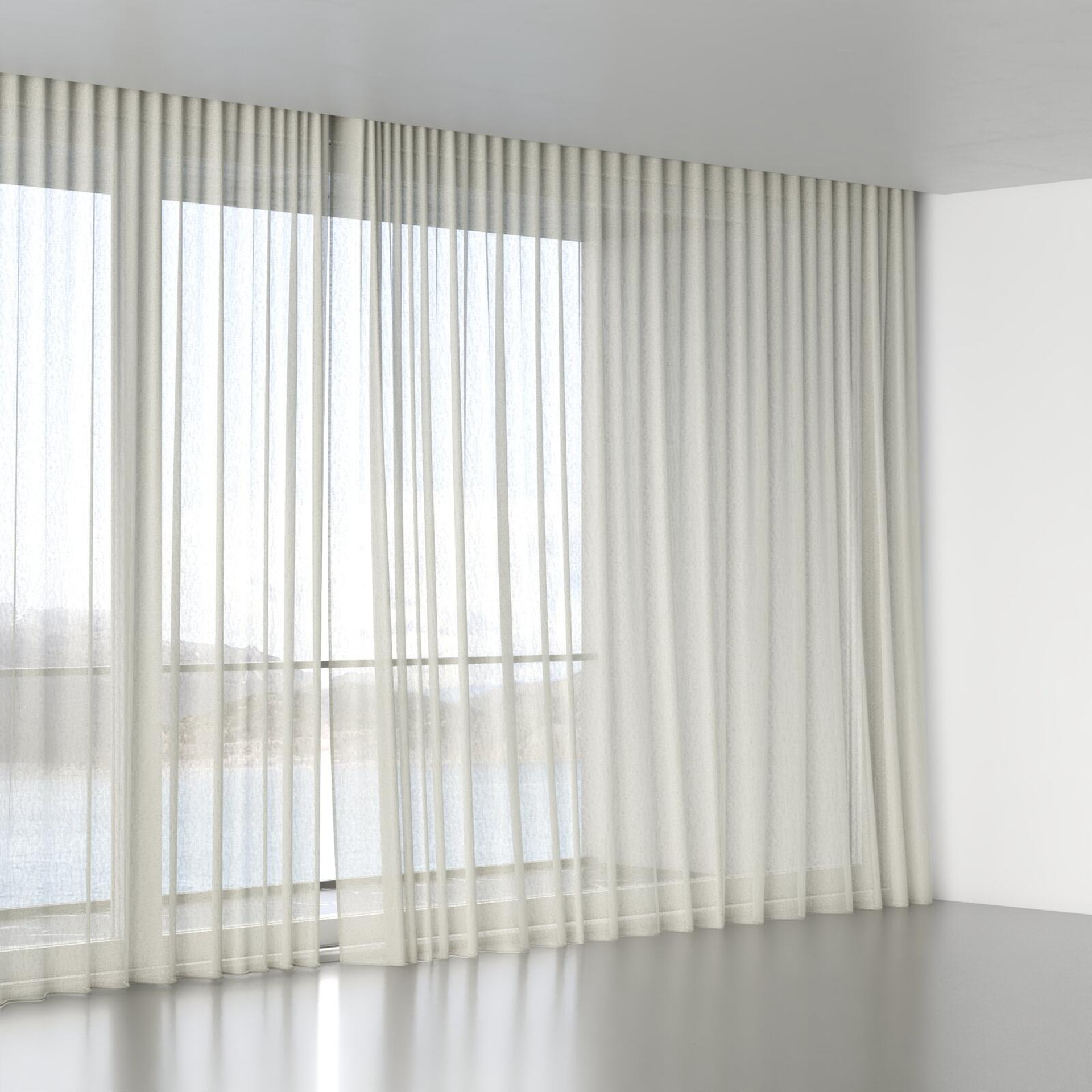 Full view of Lumiere Sage, wave pleat