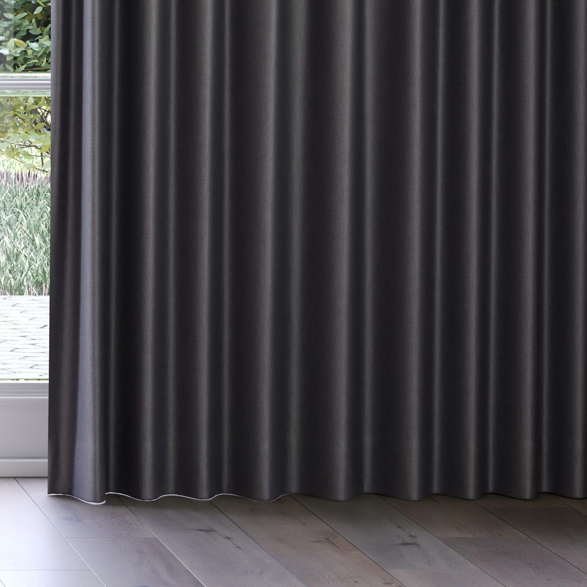 Bottom view of Matrix Anthracite, on curtain rail