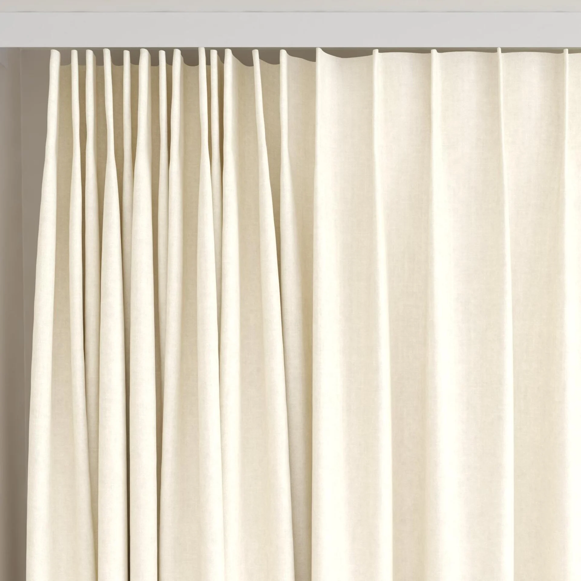 Top view of Rover Angora, on curtain rail