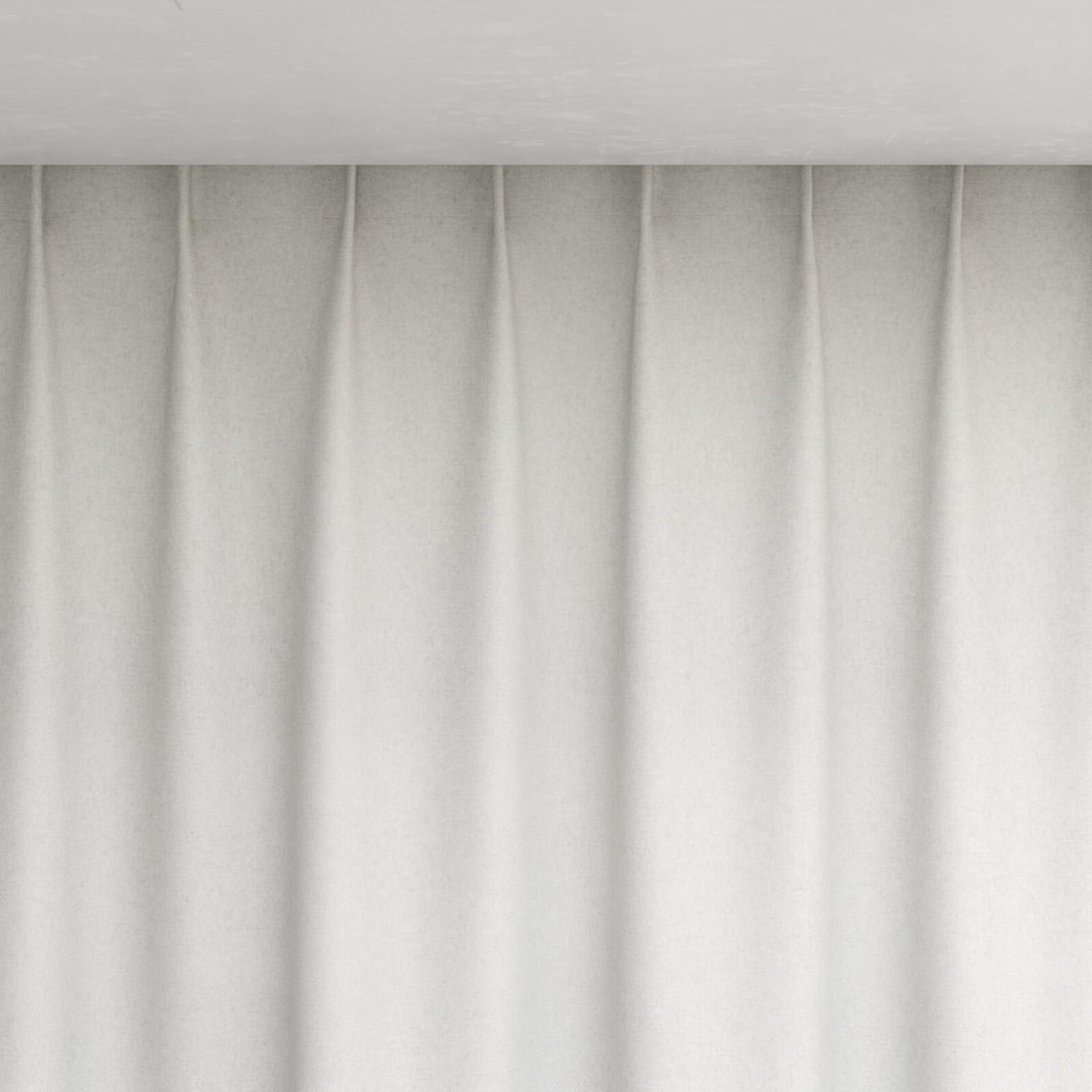 Top view of Liberate Ecru, pinch pleat
