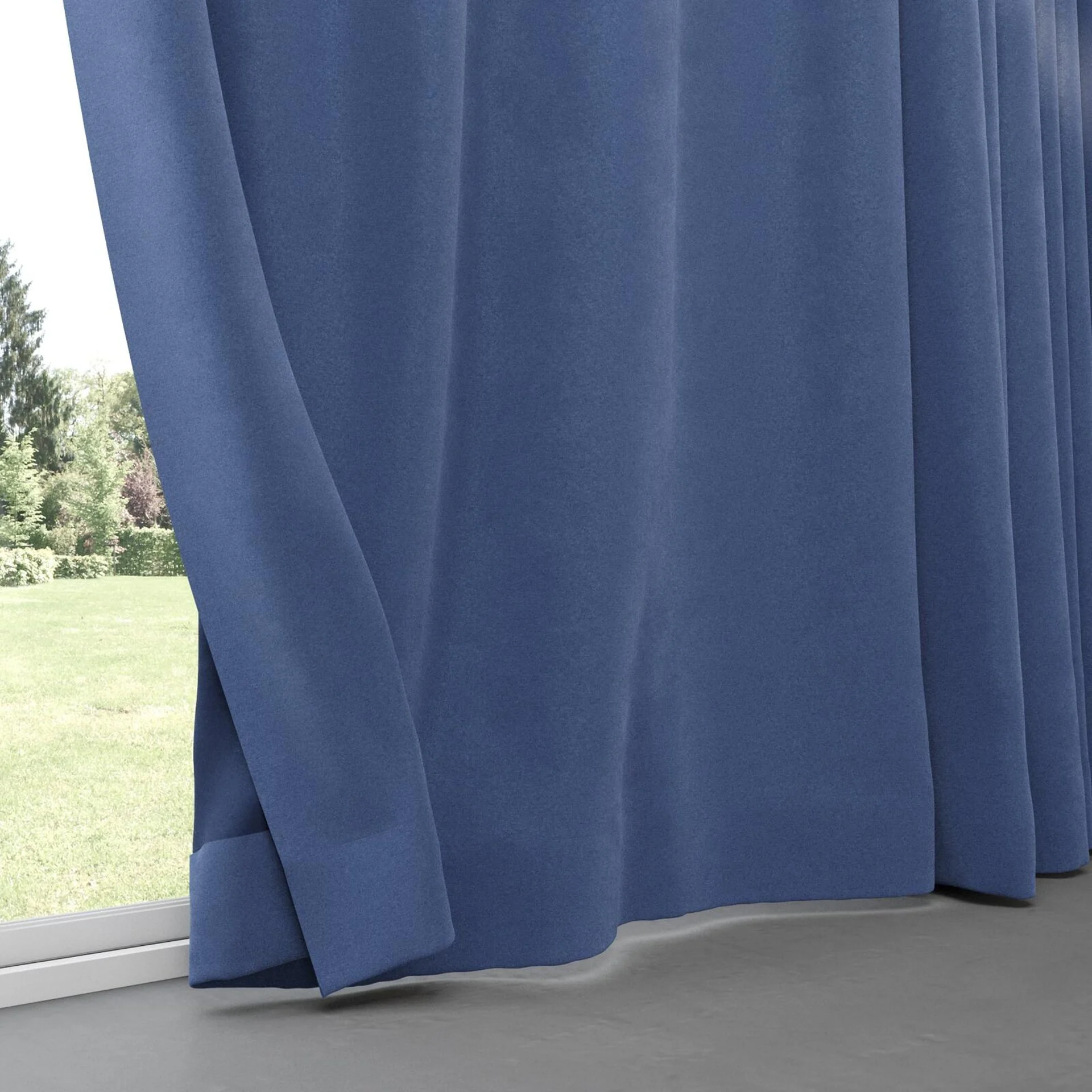 Bottom view of Moon Delft, pinch pleat