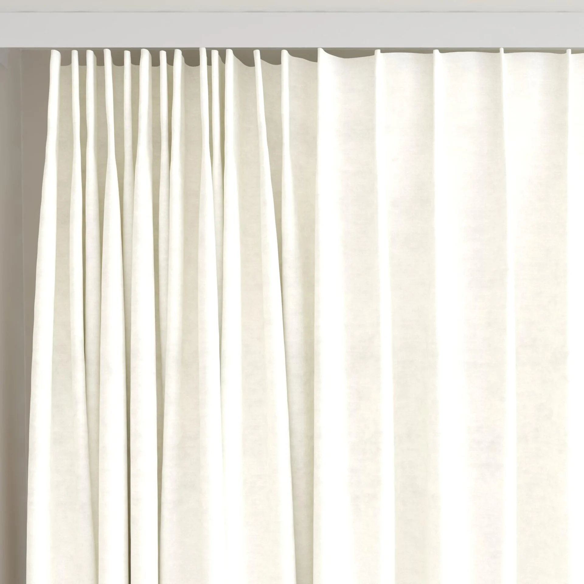 Top view of Baron Swan, on curtain rail