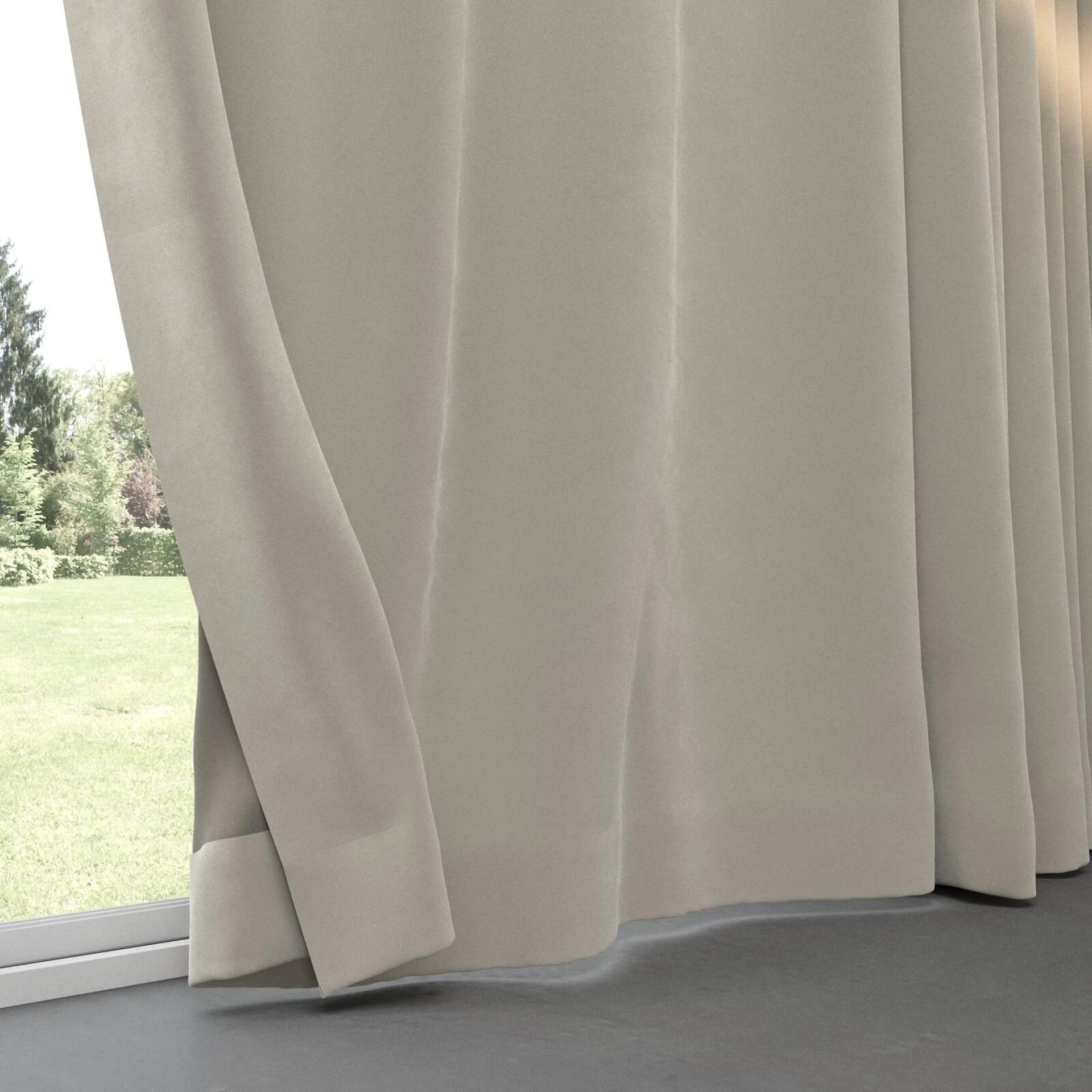 Bottom view of Verbier Marble, pinch pleat