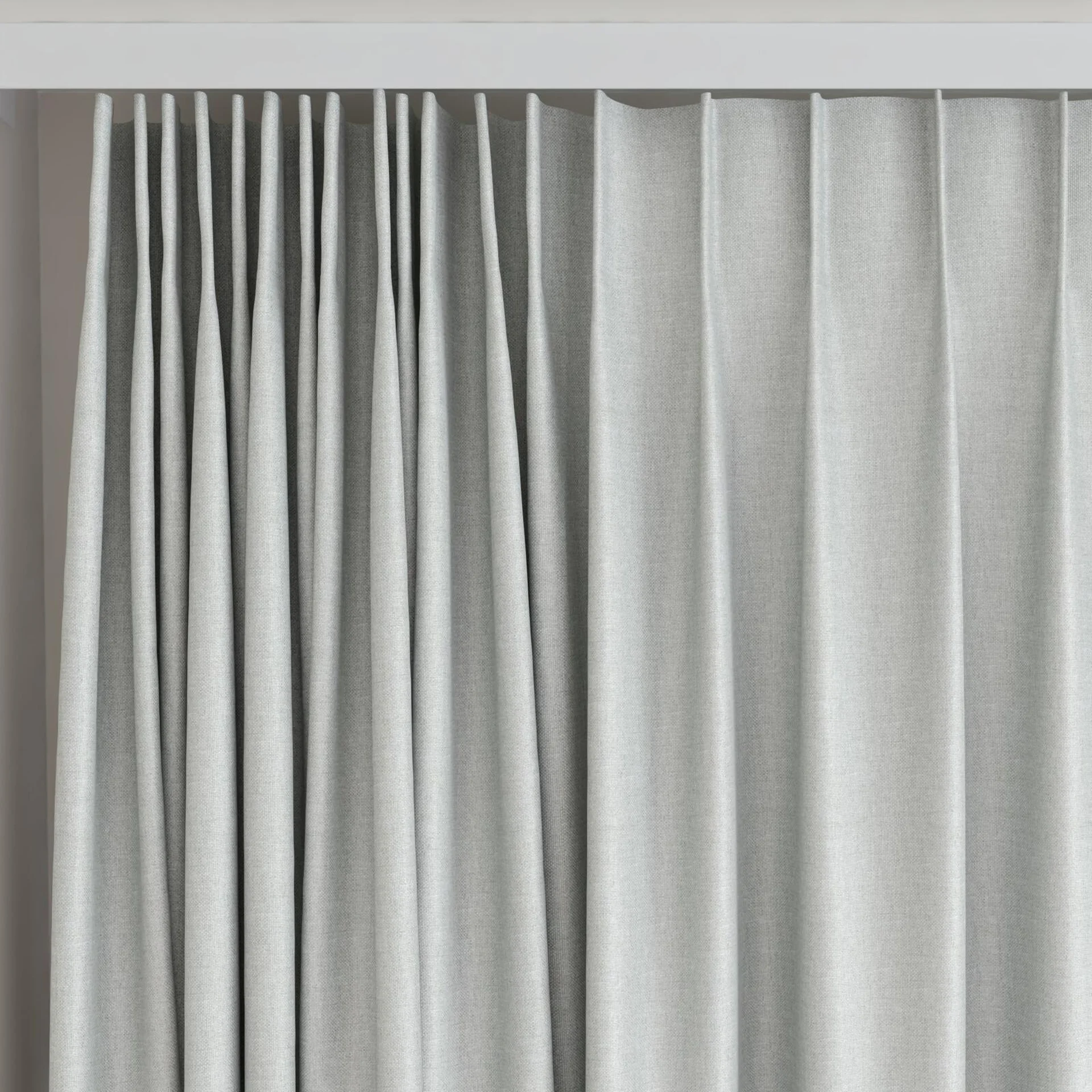 Top view of Grove Dove, on curtain rail