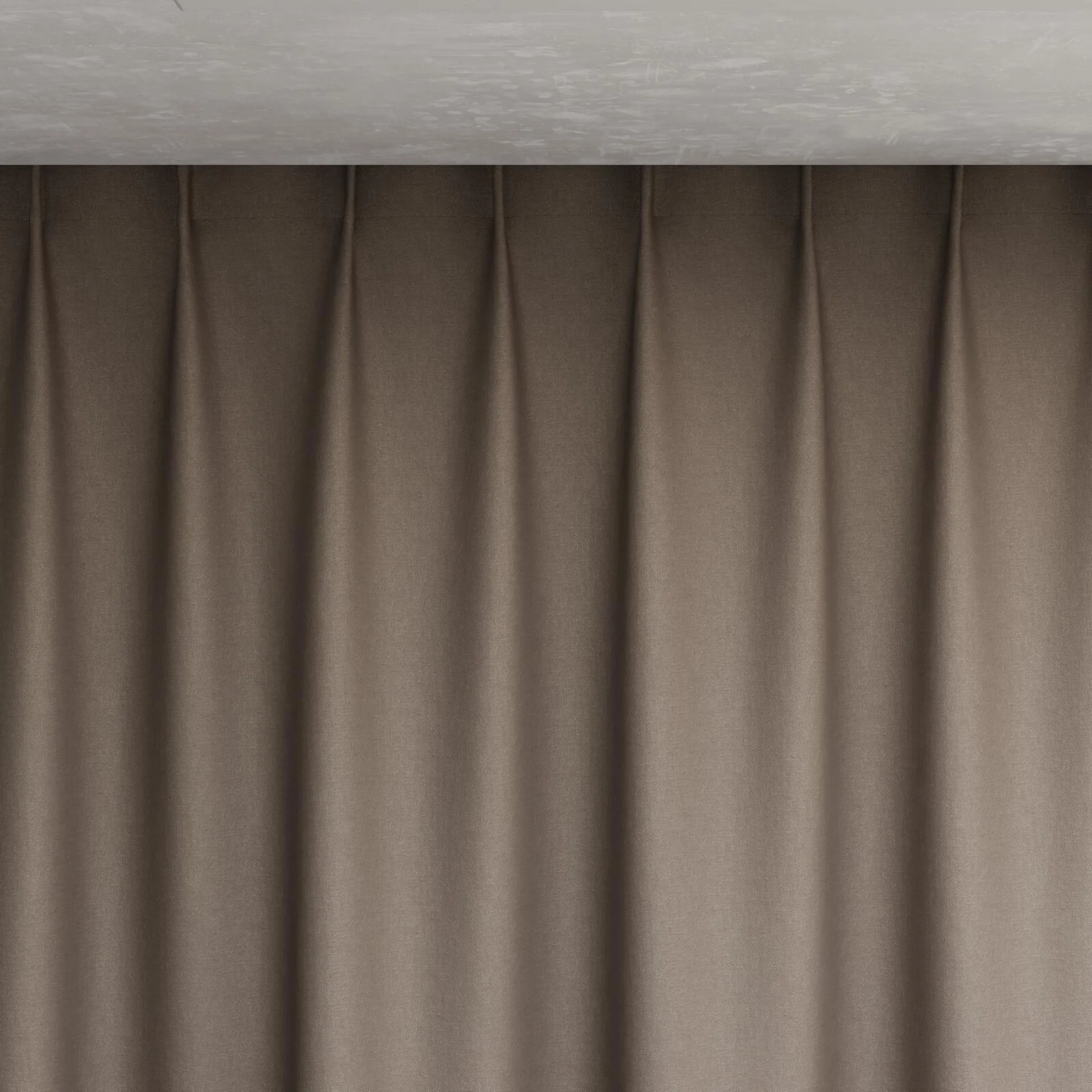 Top view of Brugge Mushroom, pinch pleat