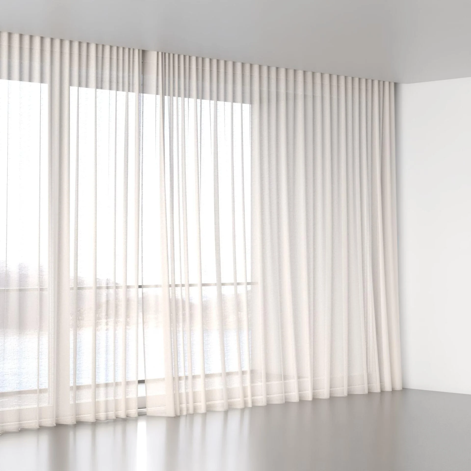 Full view of Kanso Stonewash Blush, wave pleat