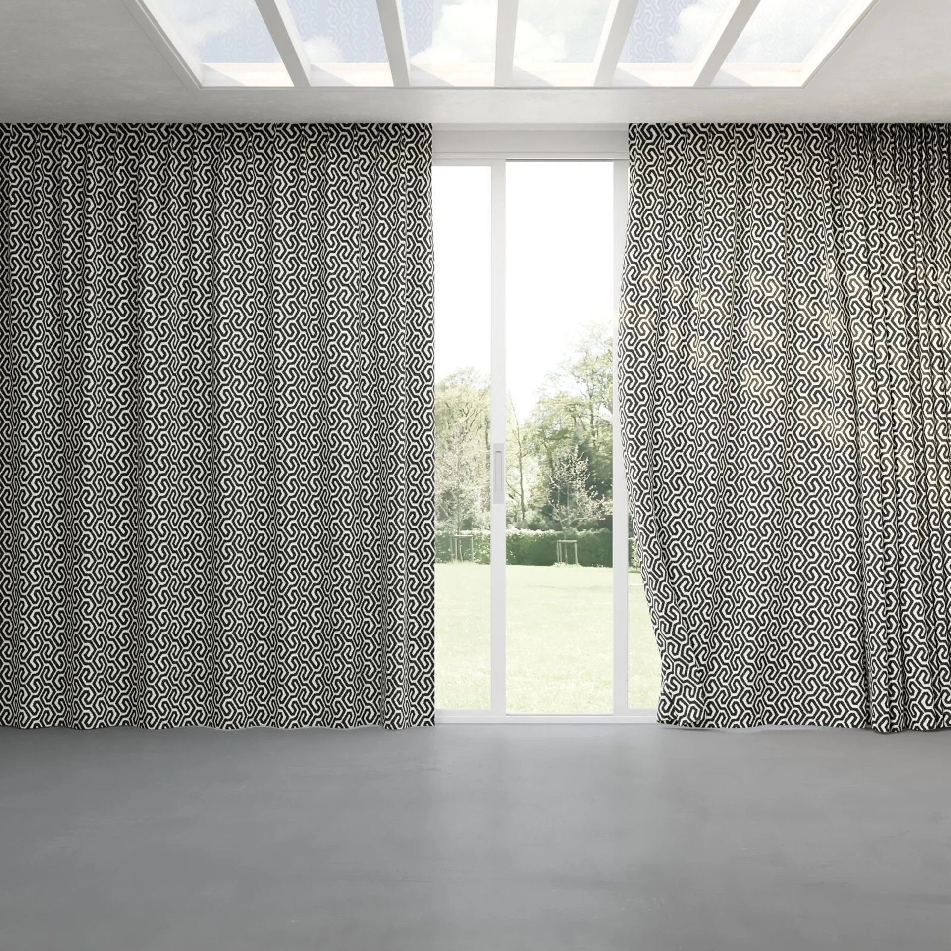 Full view of Comdeca Liquorice, pinch pleat