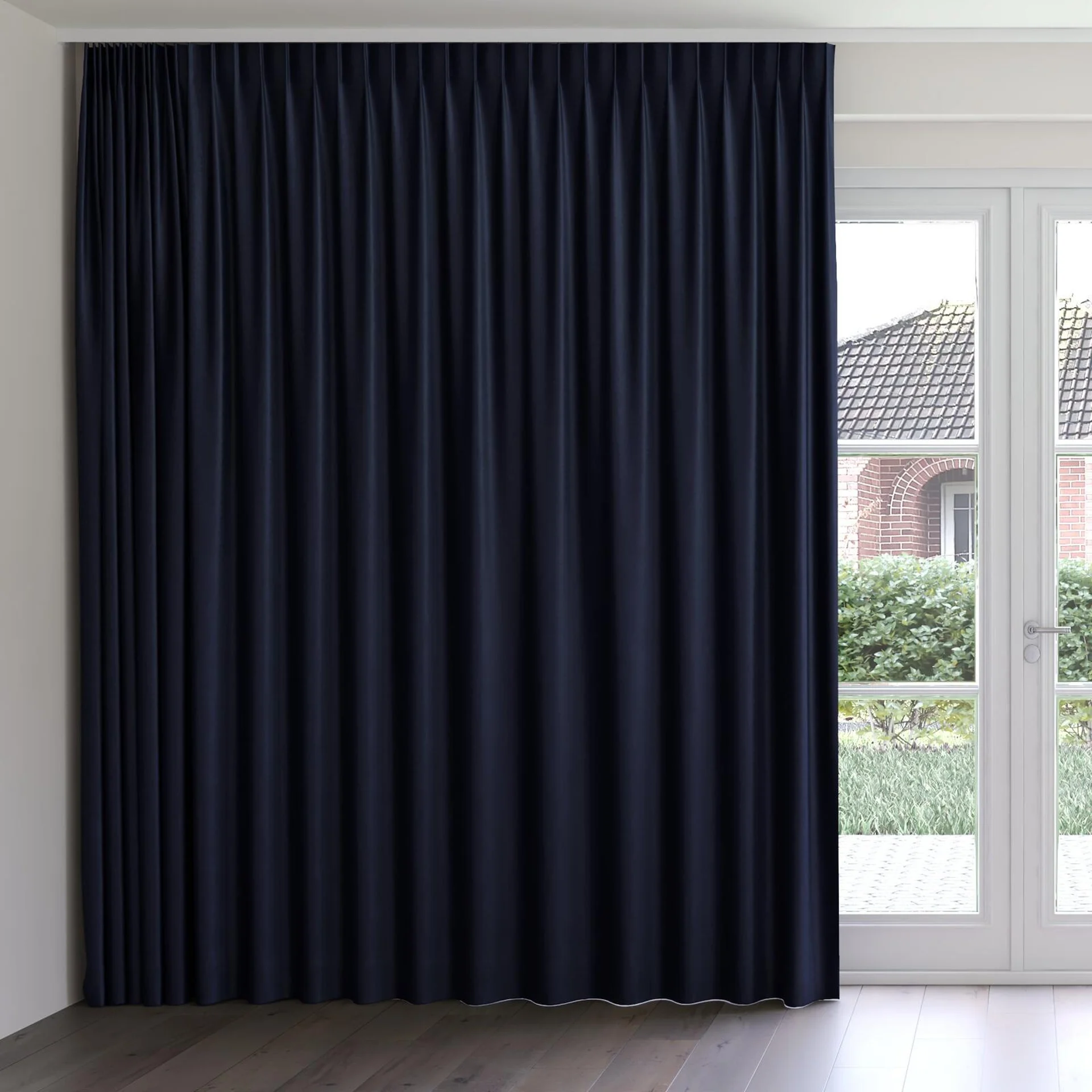 Front view of Recharge Night, on curtain rail