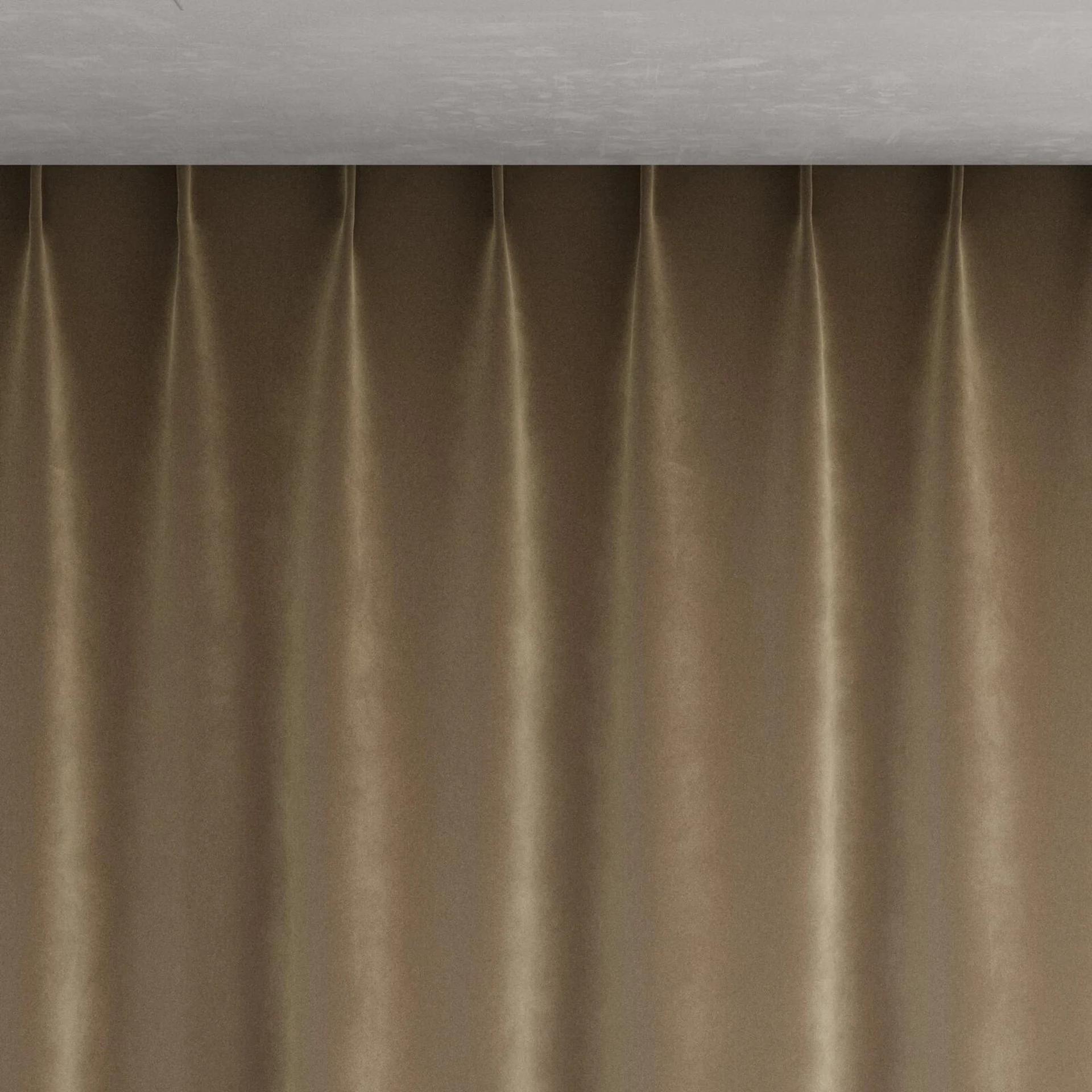 Top view of Vienna Taupe, pinch pleat