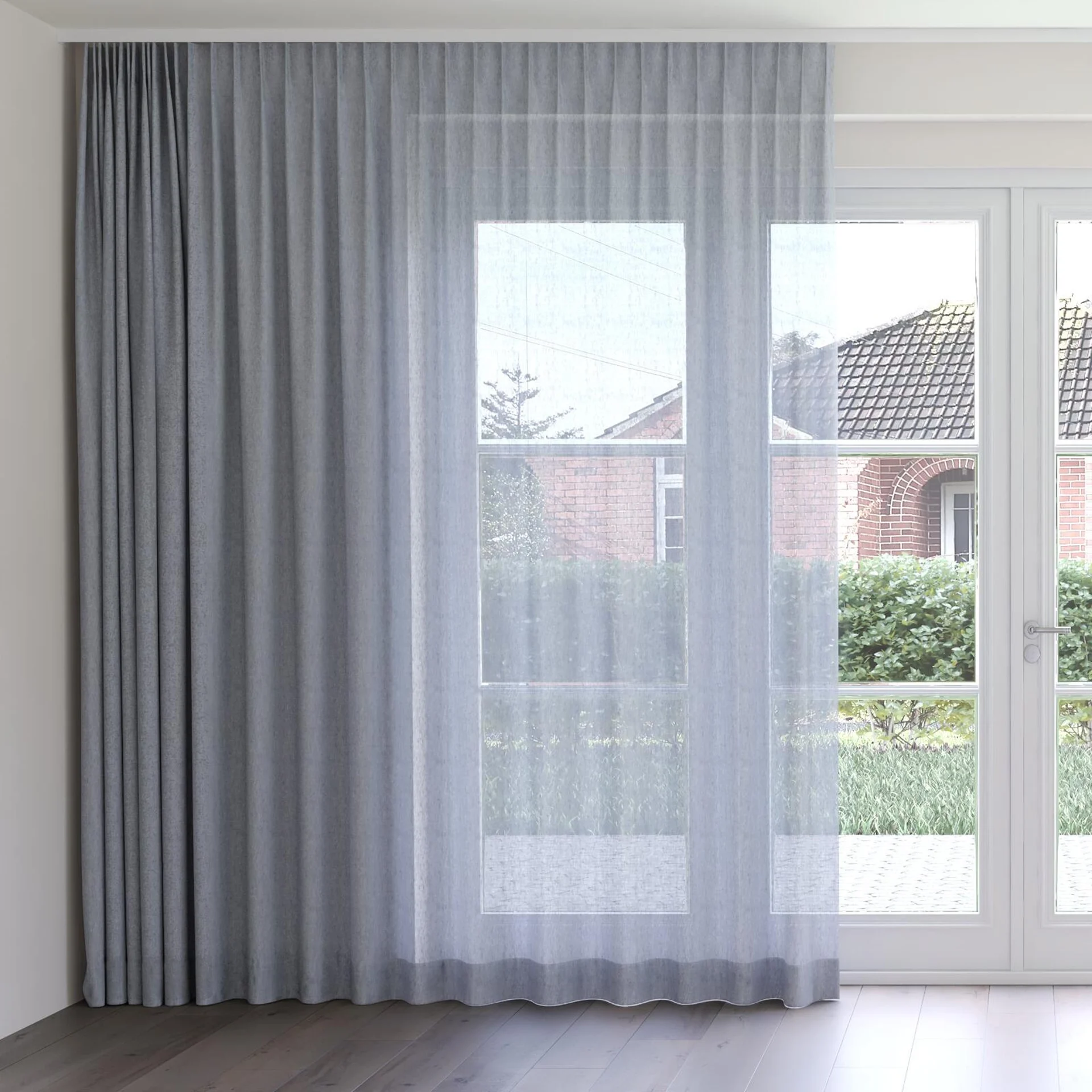 Front view of Balance Horizon, on curtain rail