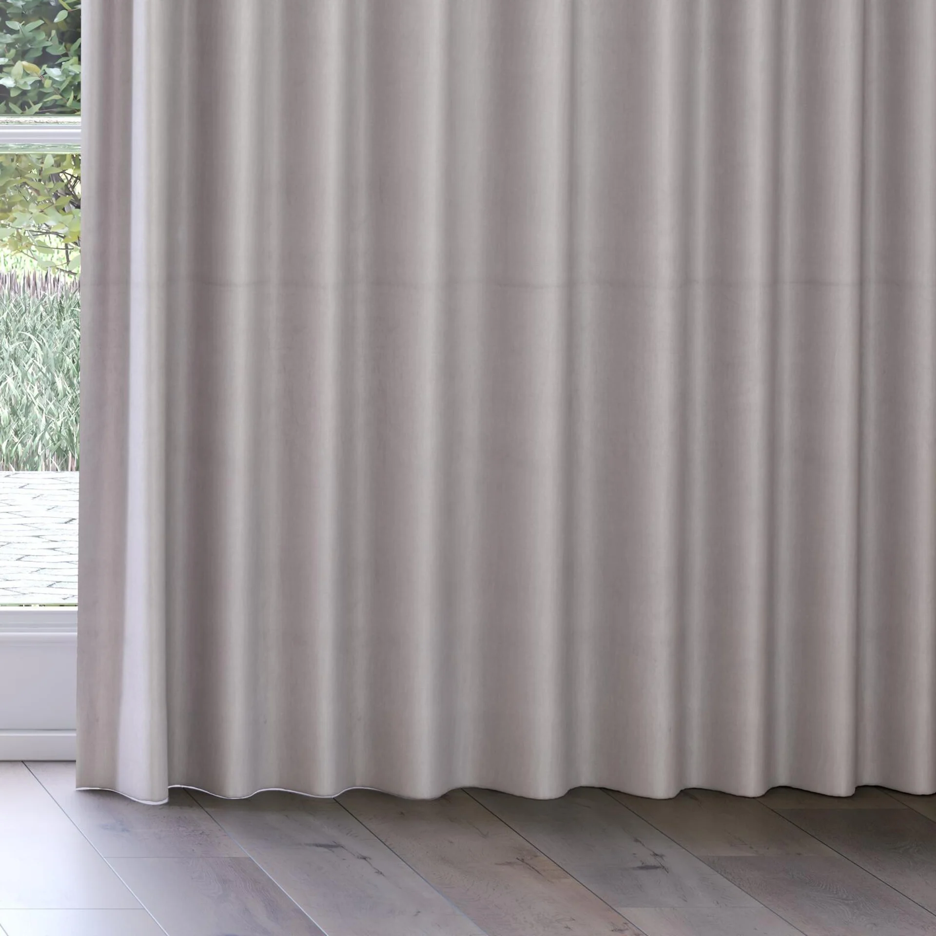 Bottom view of Warlock Metal, on curtain rail