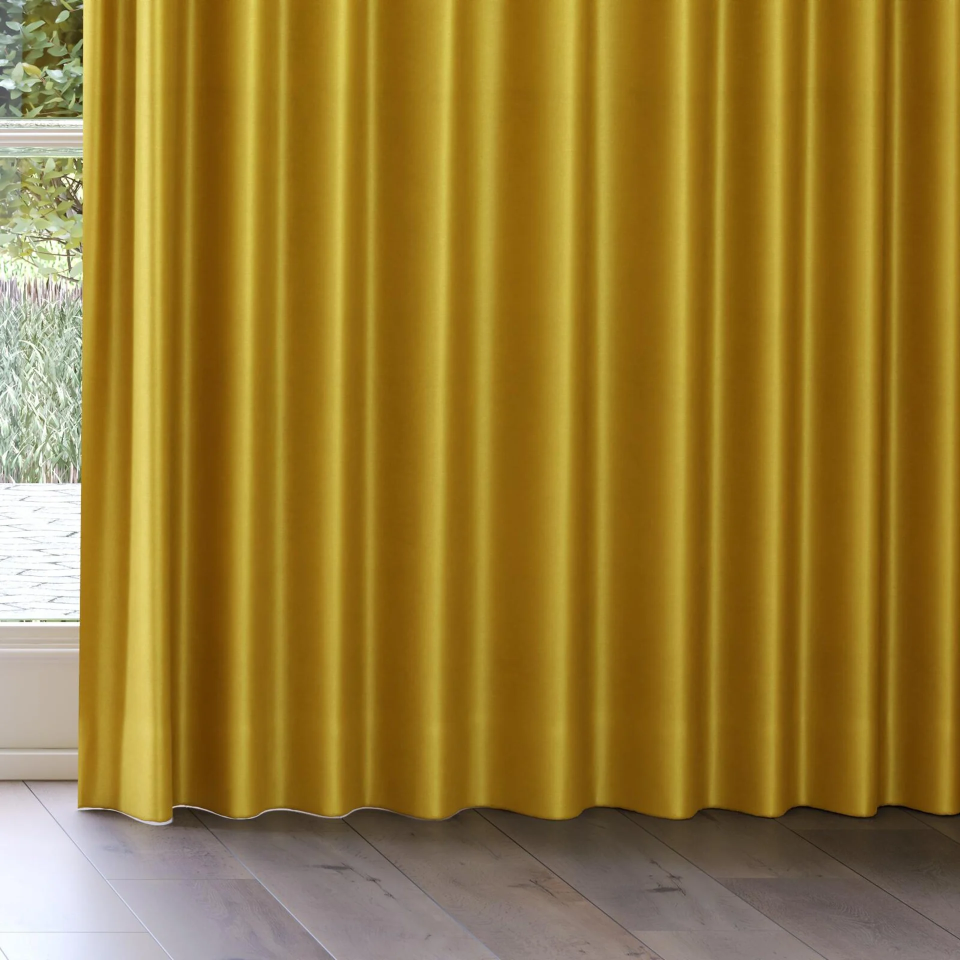 Bottom view of Mont Blanc Sunflower, on curtain rail