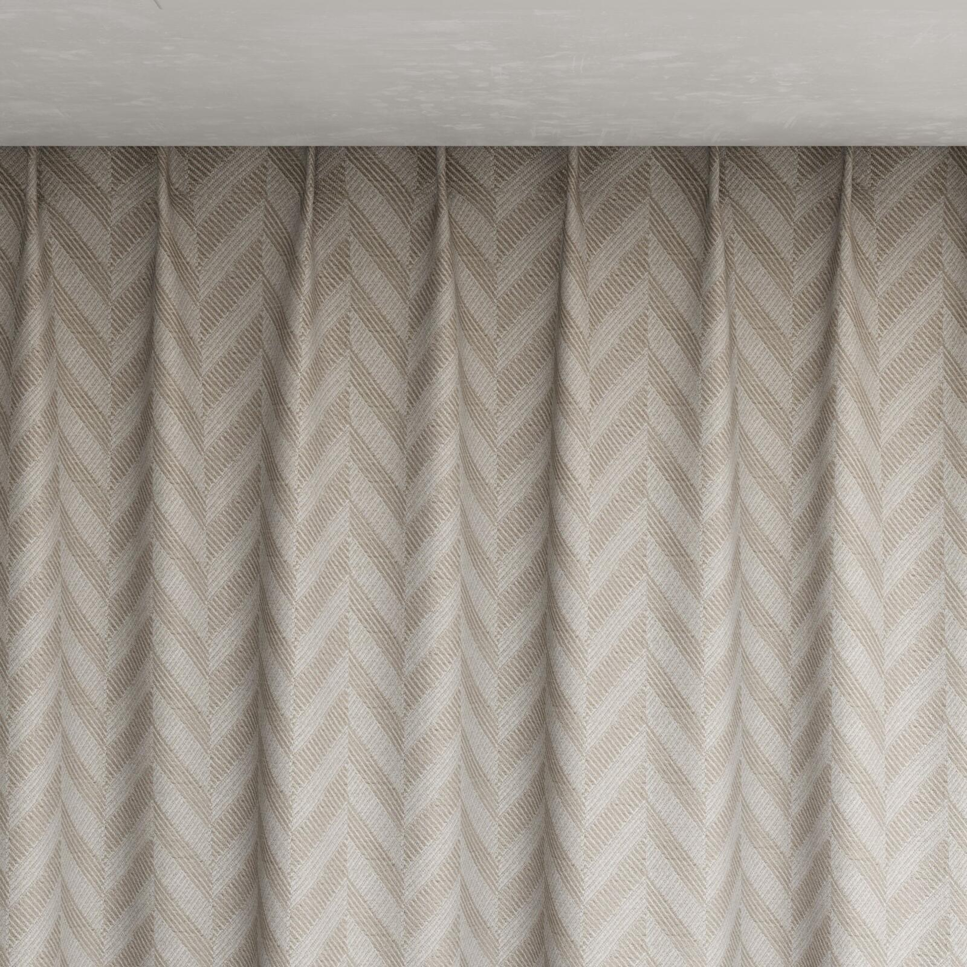 Top view of Lupine Earth, pinch pleat