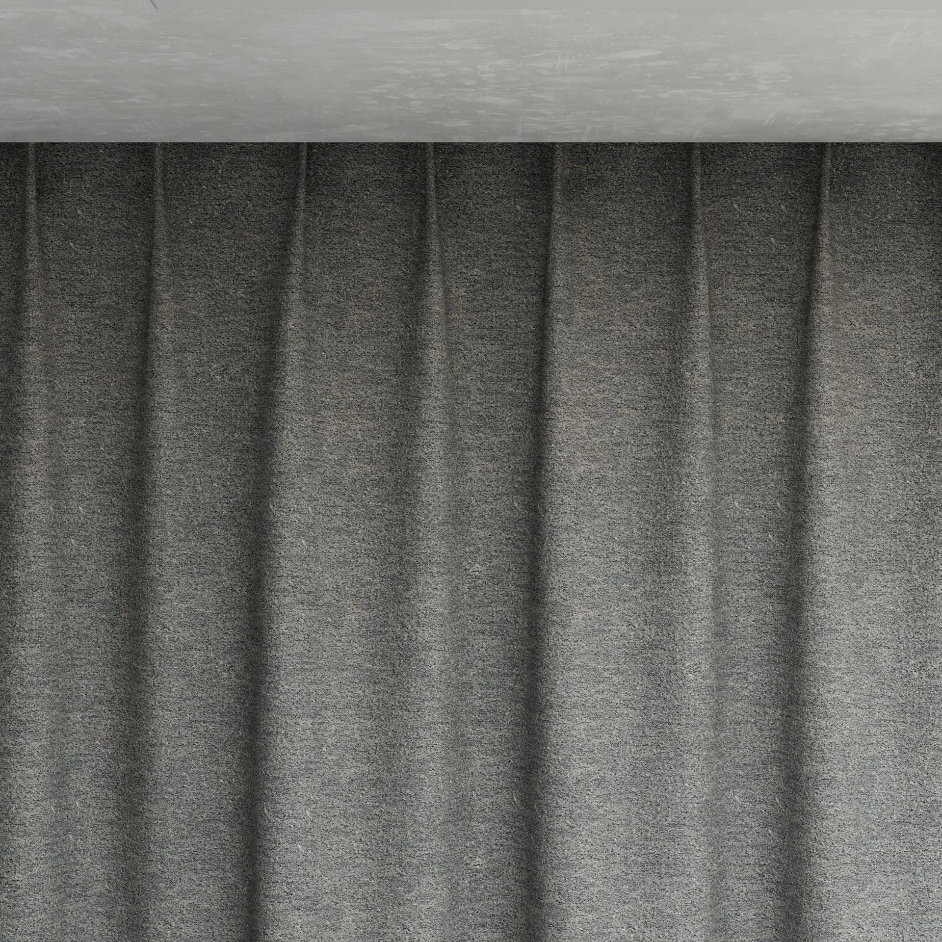 Top view of Metallique Zinc, pinch pleat