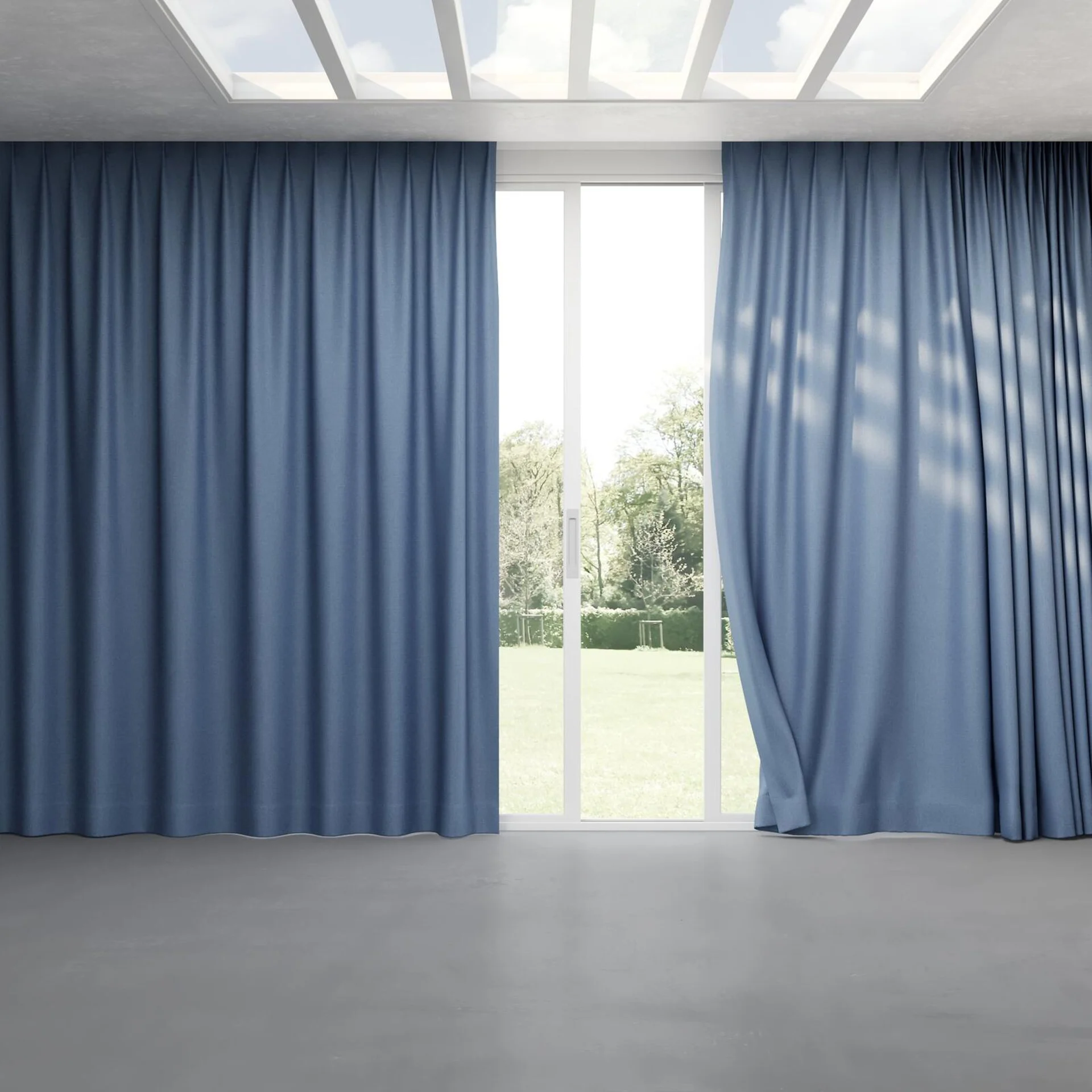 Full view of Jupiter Denim, pinch pleat
